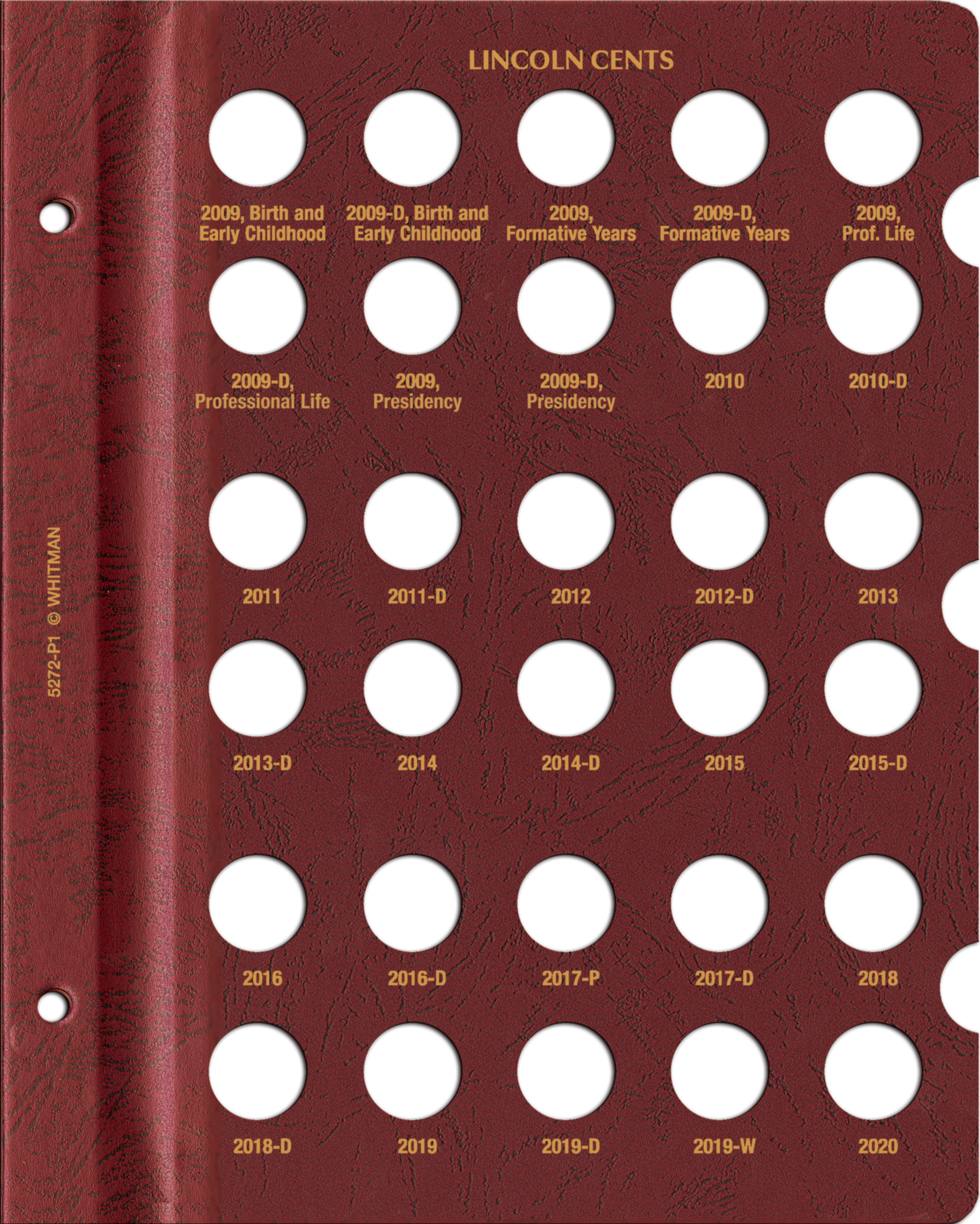 Whitman Prestige Coin Album – Lincoln Cents: Starting 2009 Date & Mintmark Set