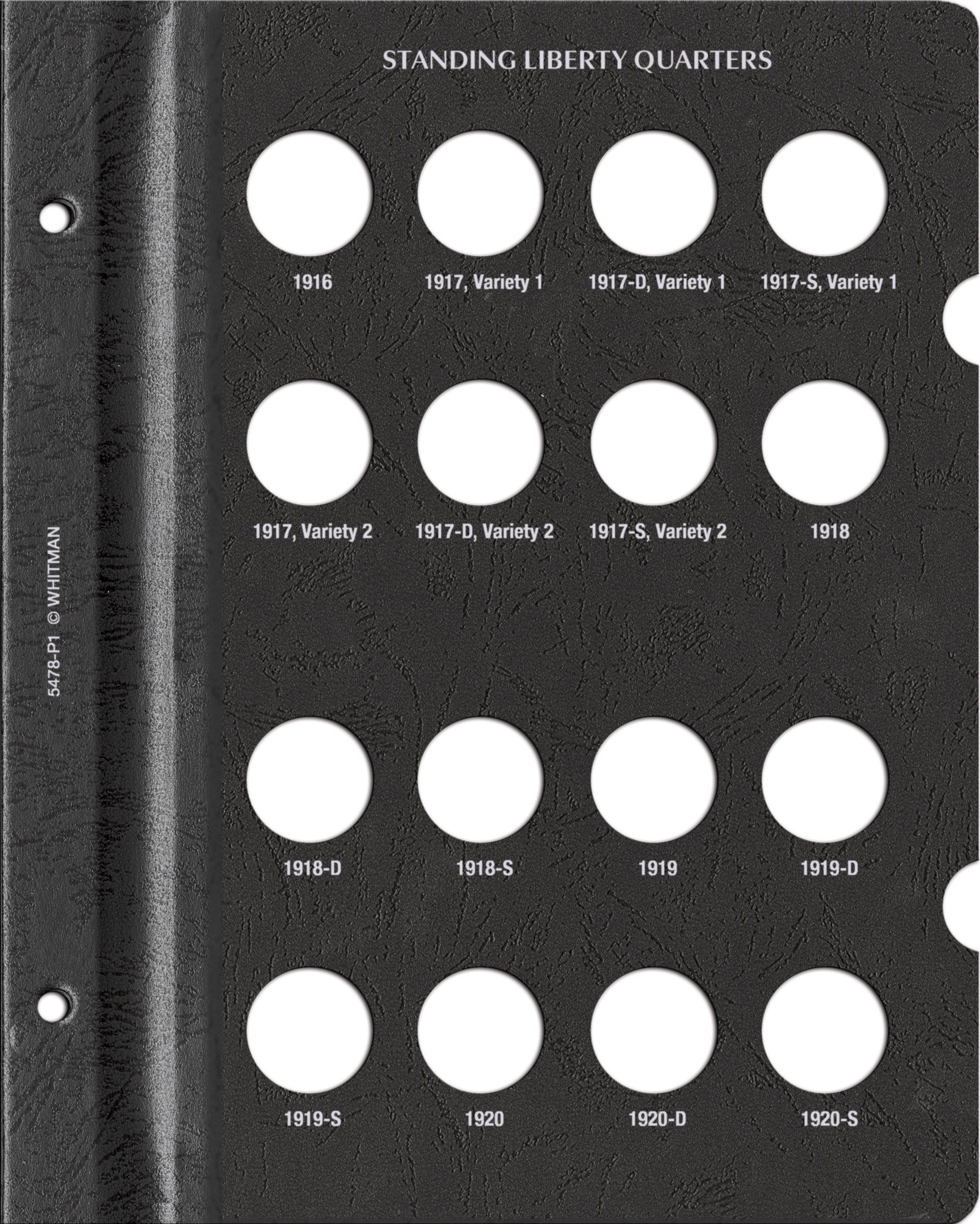 Whitman Prestige™ Coin Album – Standing Liberty Quarters: 1916-1930 Date and Mintmark Set