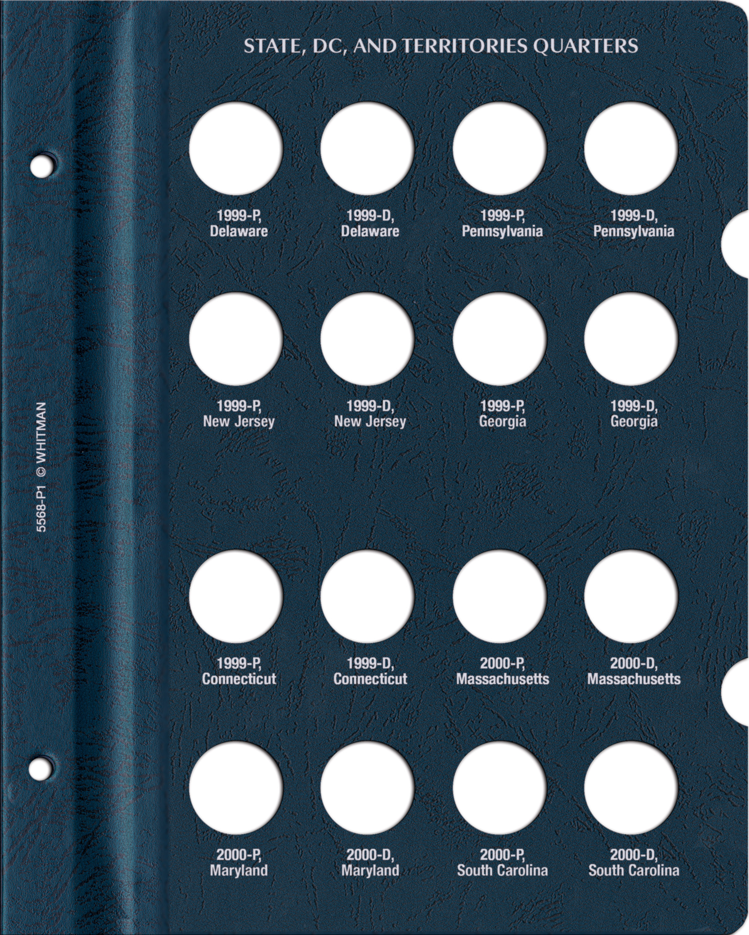 Whitman Prestige Coin Album – State, D.C., and Territories Quarters: 1999-2009 Date & Mintmark Set