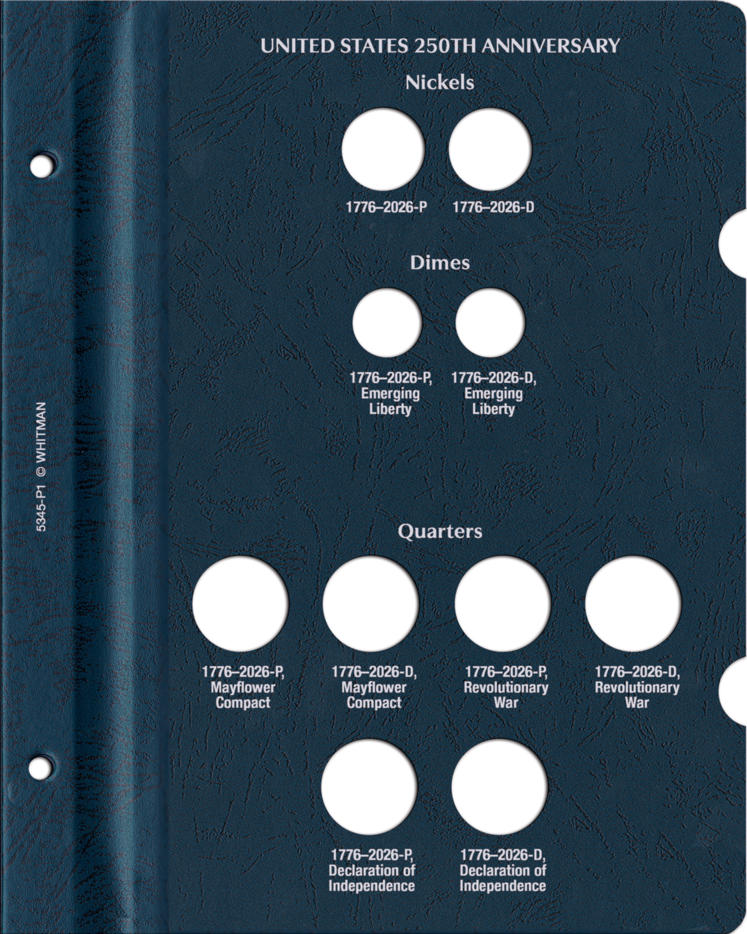 Whitman Prestige™ Coin Album – United States 250th Anniversary Collection: 2026 Date & Mintmark Set