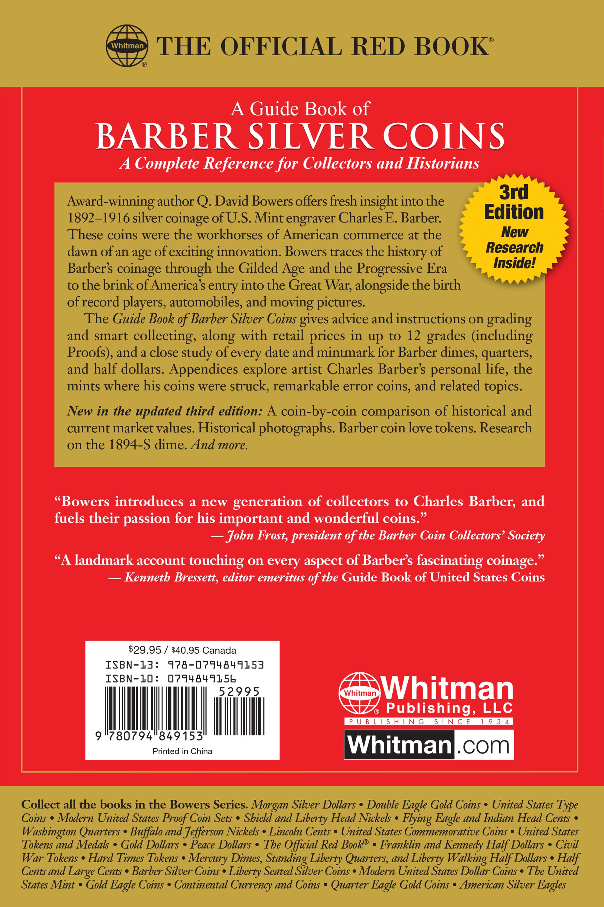 Red Book Series #20: A Guide Book of Barber Silver Coins – History, Values, Collecting