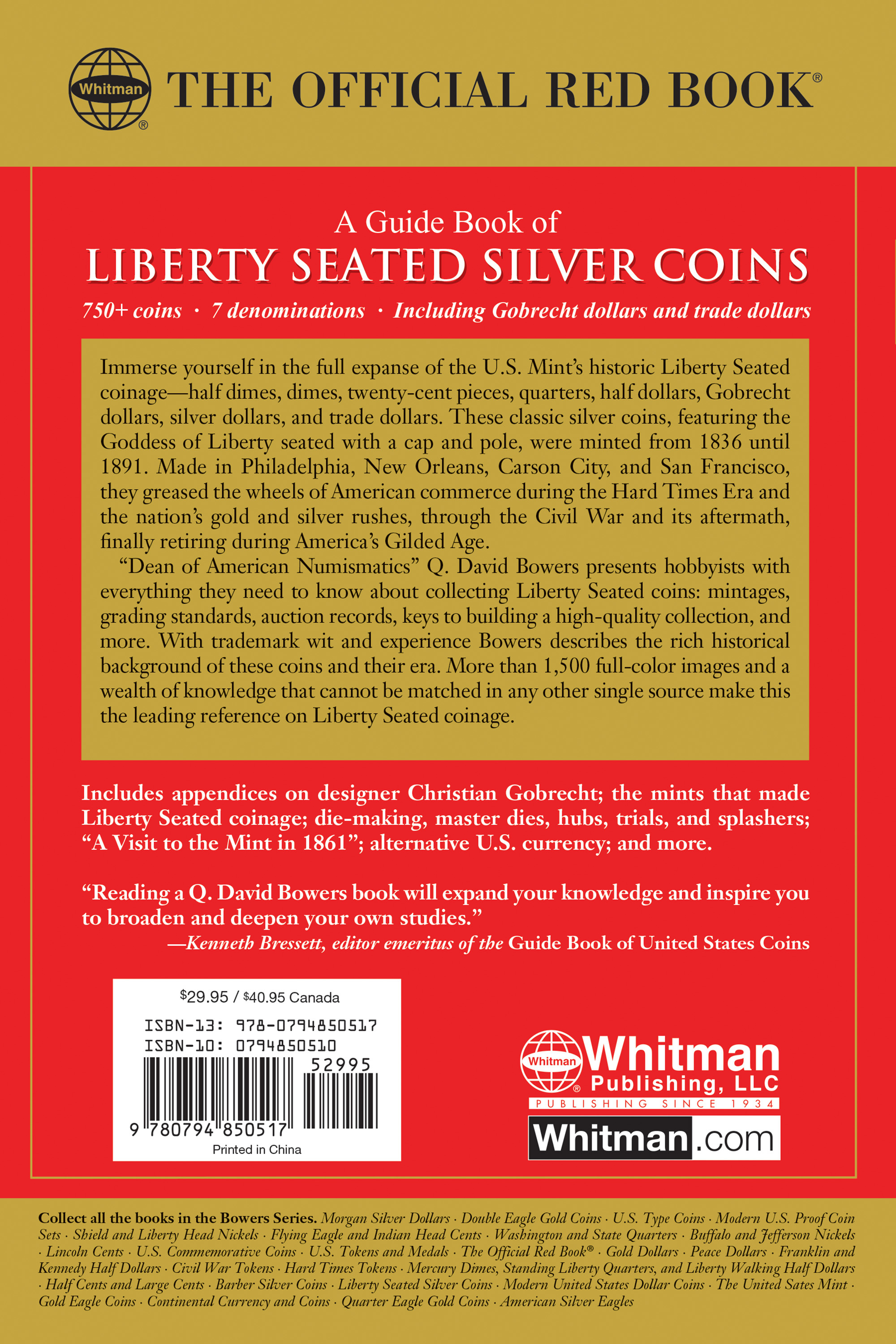 Red Book Series #21: A Guide Book of Liberty Seated Silver Coins – History, Values, Collecting