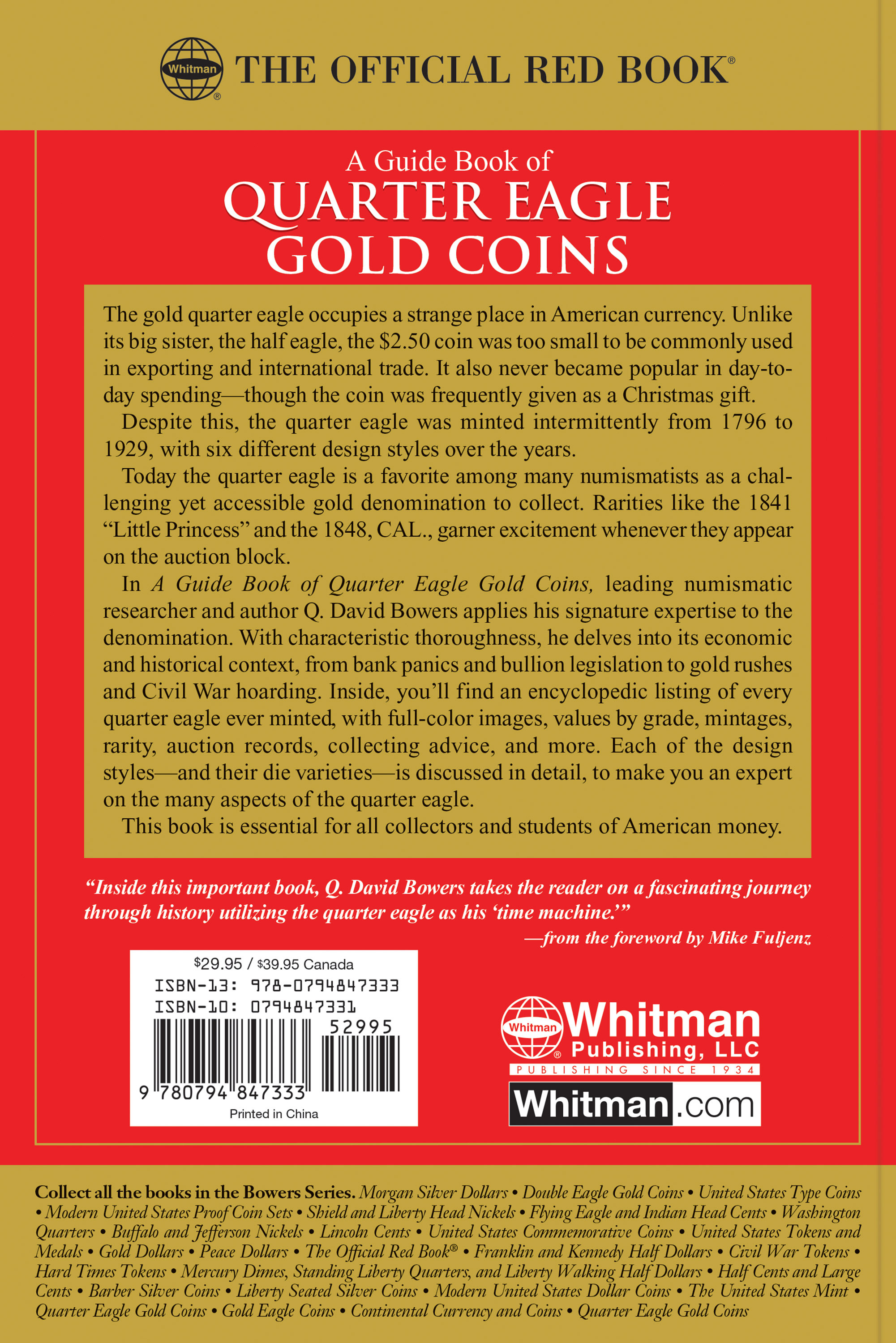 Red Book Series #26: A Guide Book of Quarter Eagle Gold Coins – History, Values, Collecting