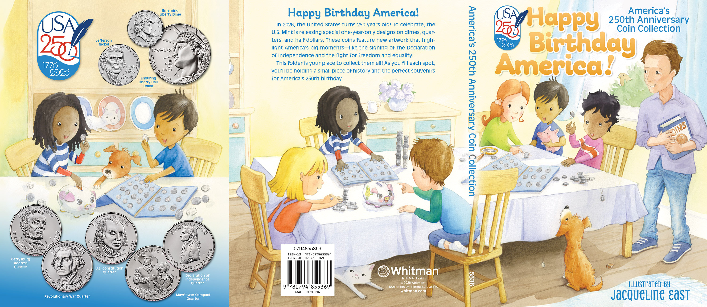 Happy Birthday America! Children’s Coin Folder – United States 250th Anniversary Collection: 2026 (Single Mint)