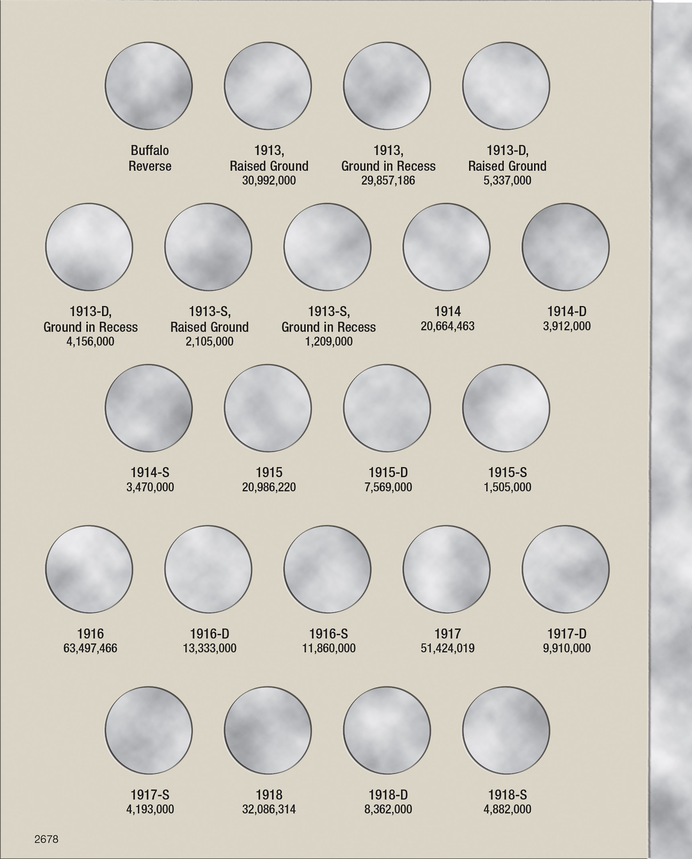 H.E. Harris® Coin Folder – Buffalo Nickels: 1913-1938