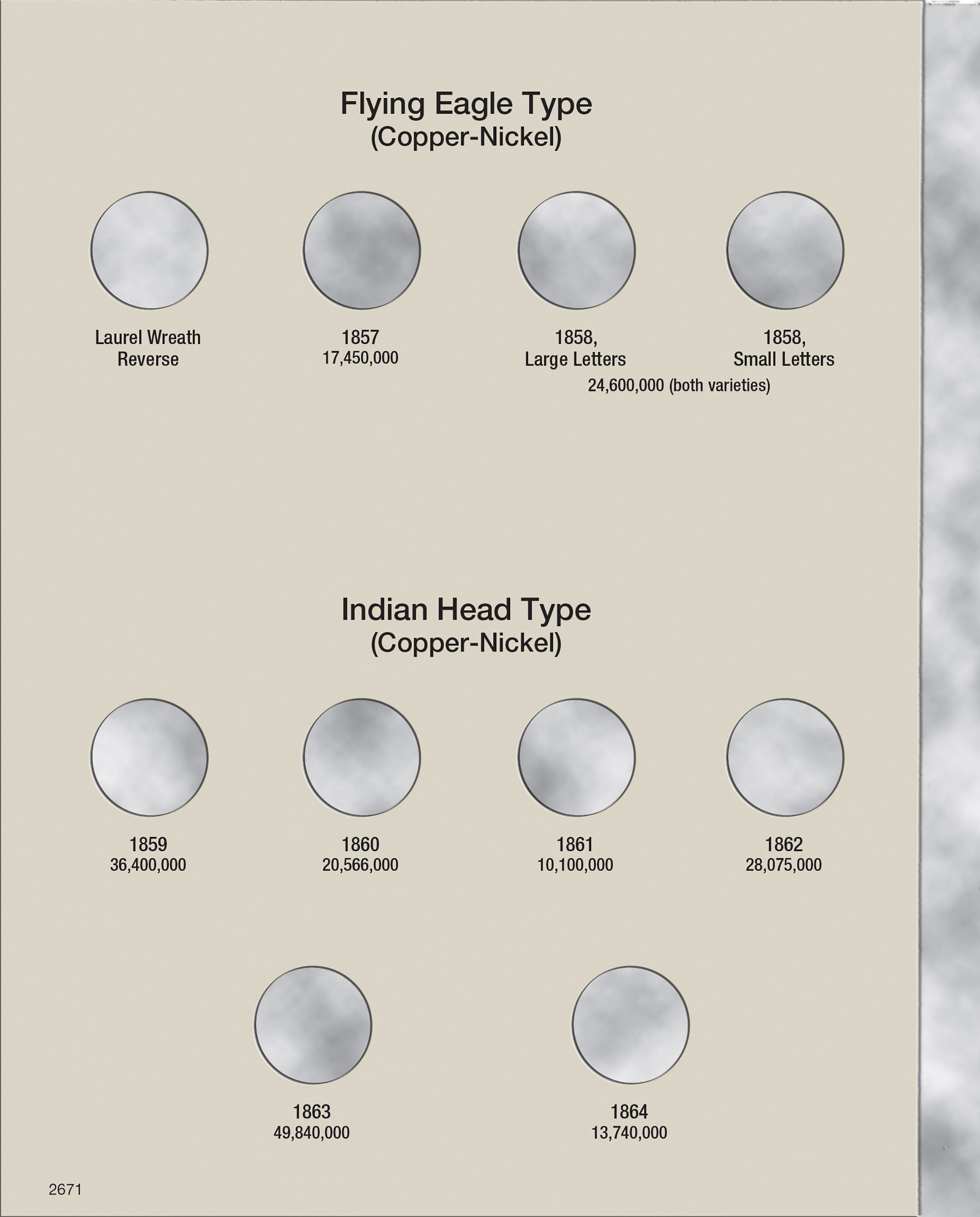 H.E. Harris® Coin Folder – Flying Eagle & Indian Head Cents: 1857-1909