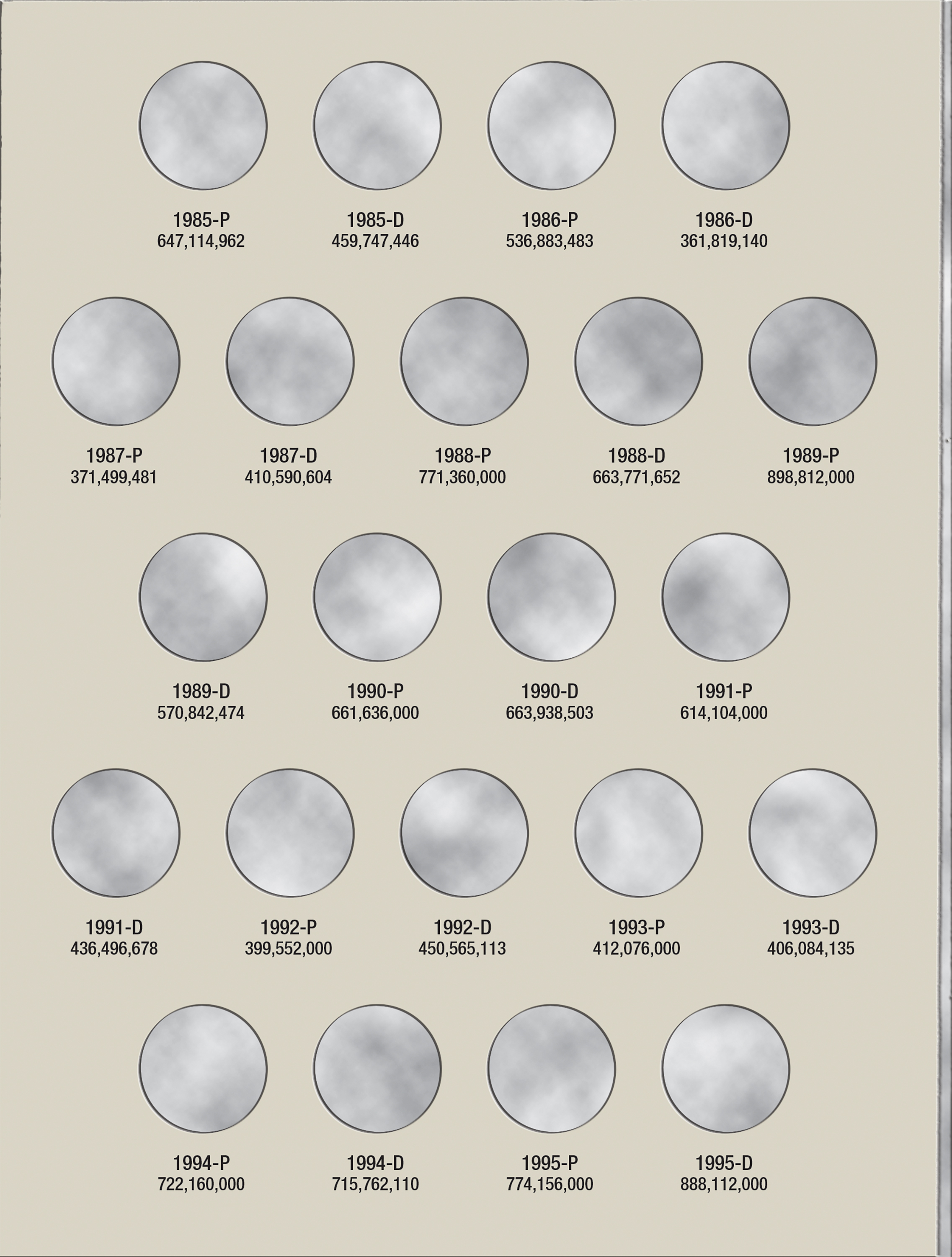 H.E. Harris® Coin Folder – Jefferson Nickel Collection #2: 1962-1995