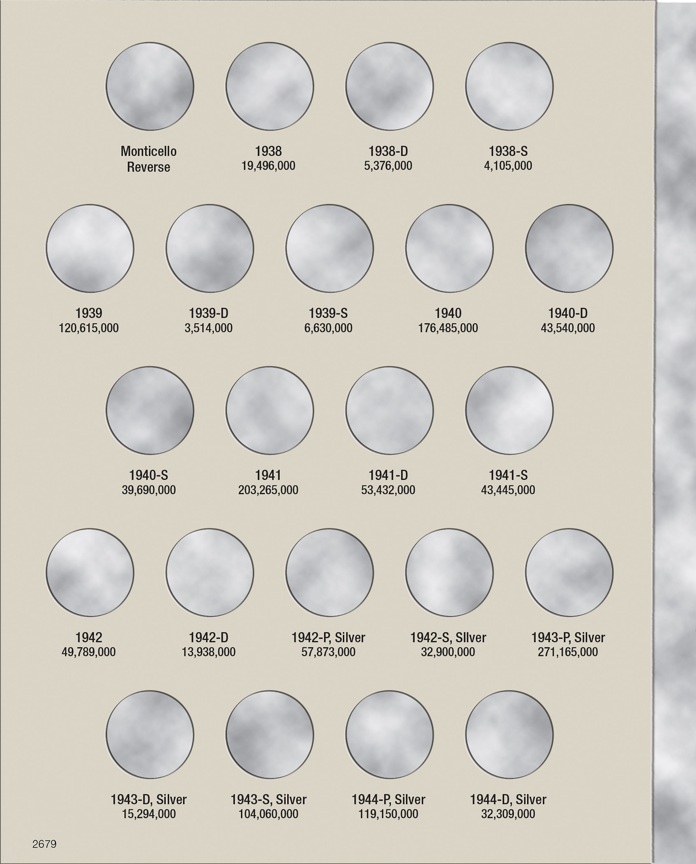 H.E. Harris® Coin Folder – Jefferson Nickels Collection #1: 1938-1961