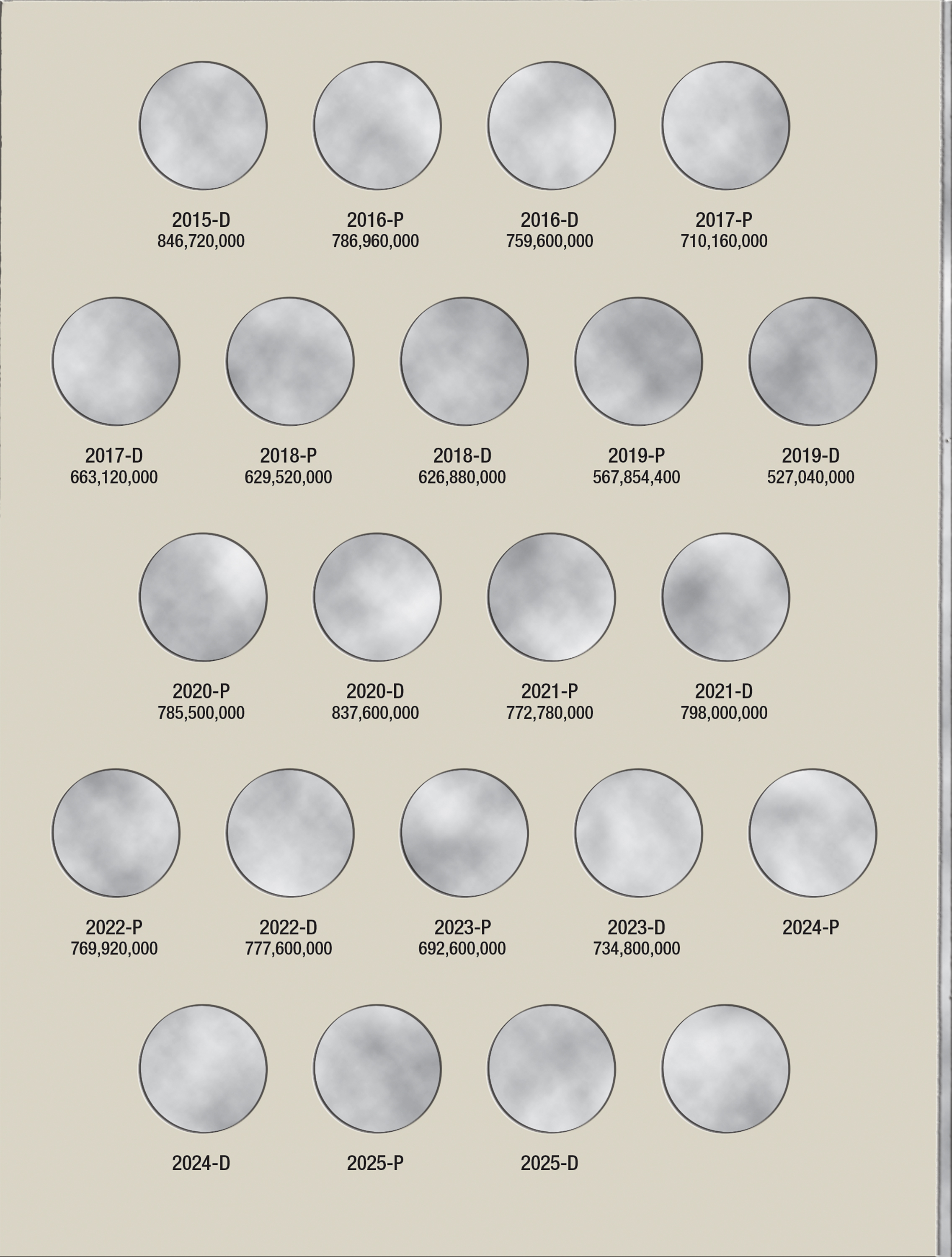 H.E. Harris® Coin Folder – Jefferson Nickels Collection #3: 1996-2025