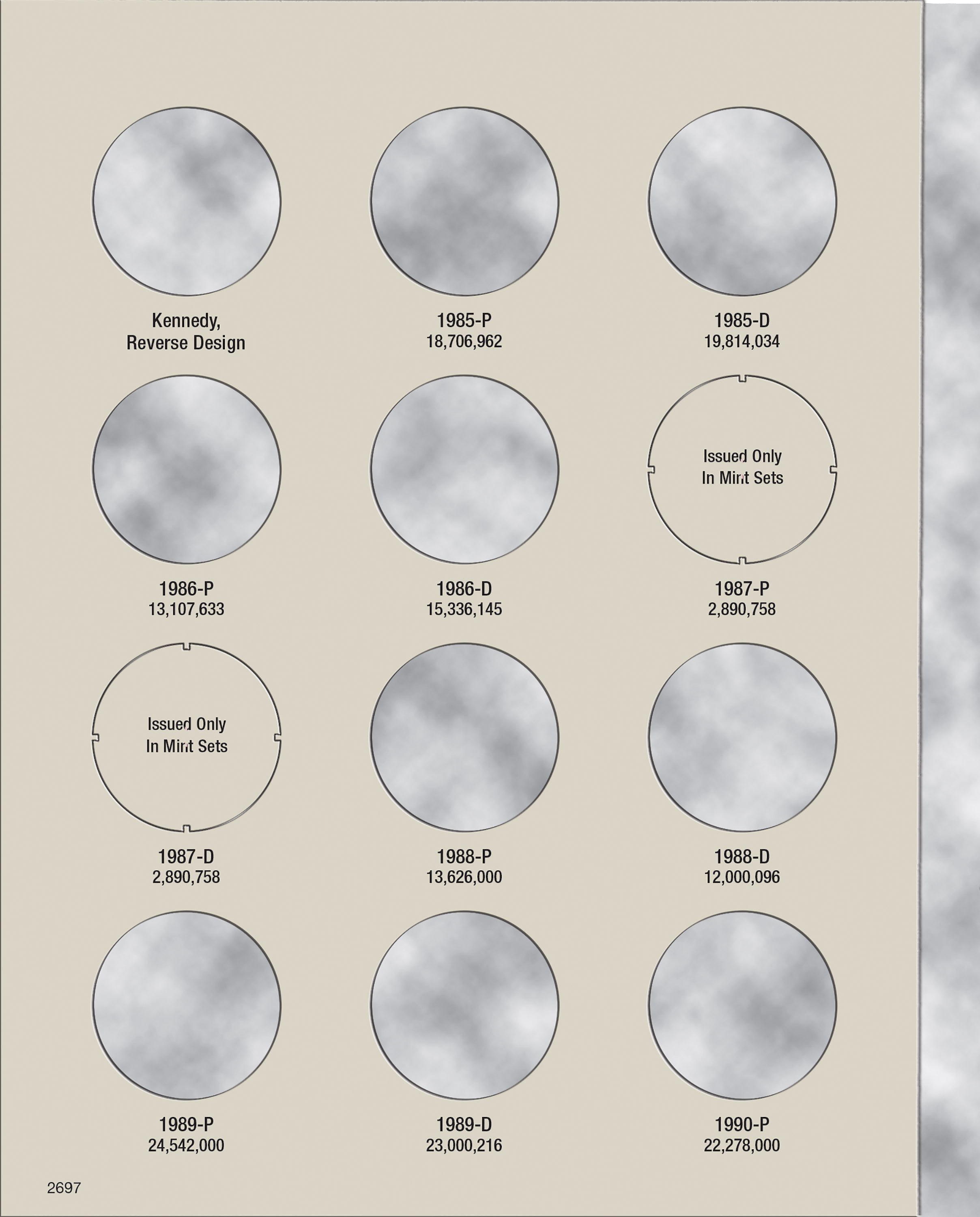 H.E. Harris® Coin Folder – Kennedy Half Dollars Collection #2: 1985-1999