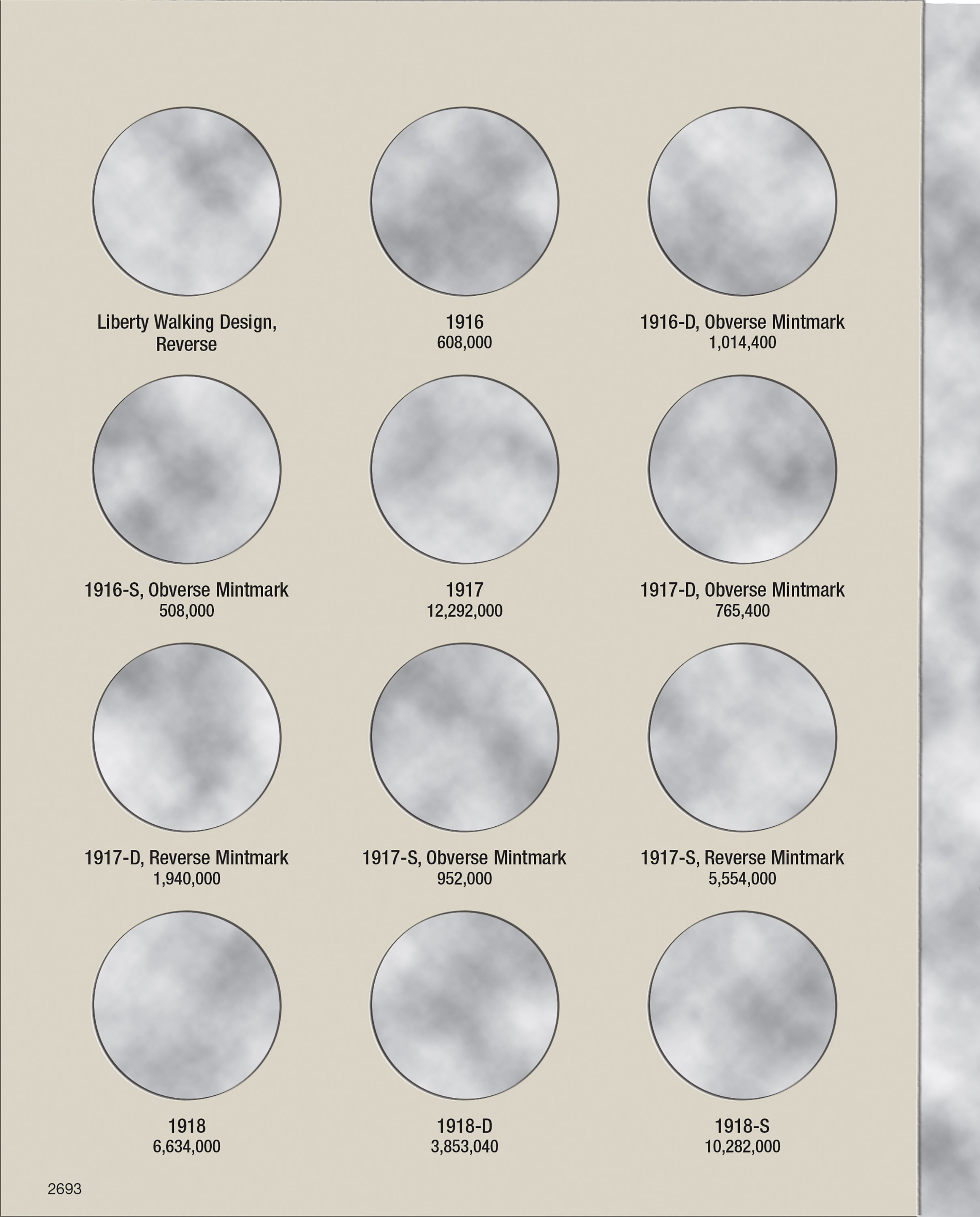 H.E. Harris® Coin Folder – Liberty Walking Half Dollars Collection #1: 1916-1936