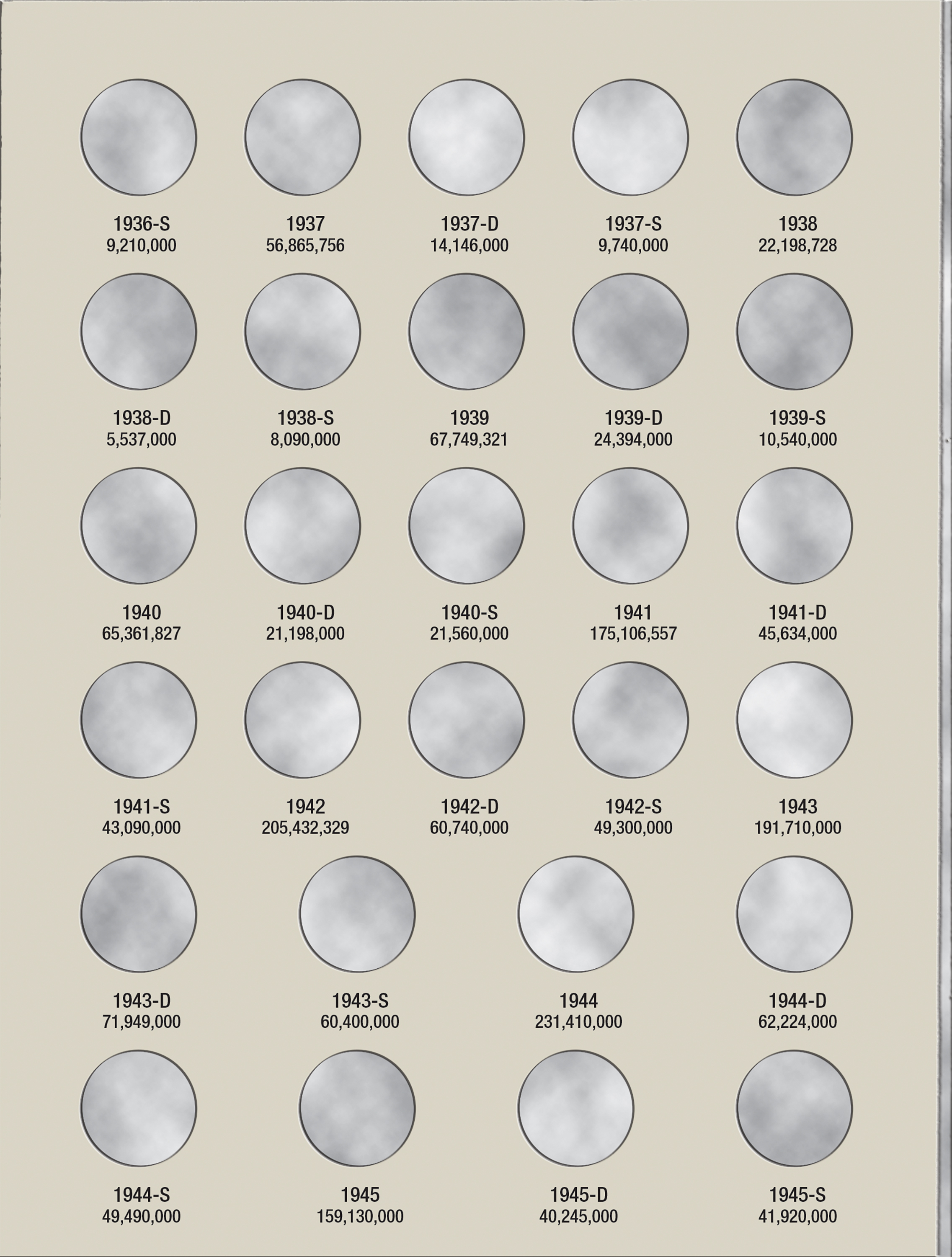 H.E. Harris® Coin Folder – Mercury Dimes: 1916-1945