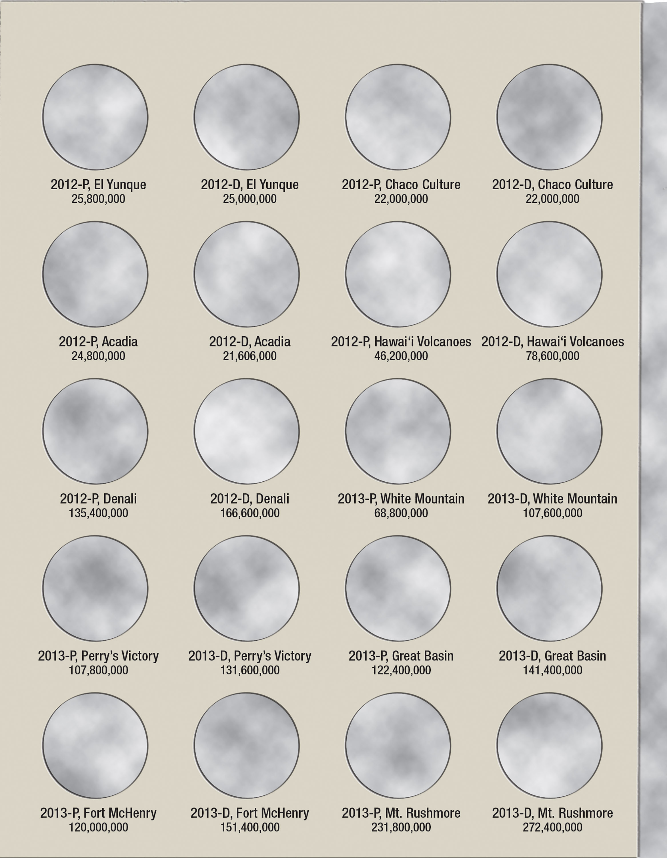H.E. Harris® Coin Folder – National Park Quarters Collection #1: 2010-2015
