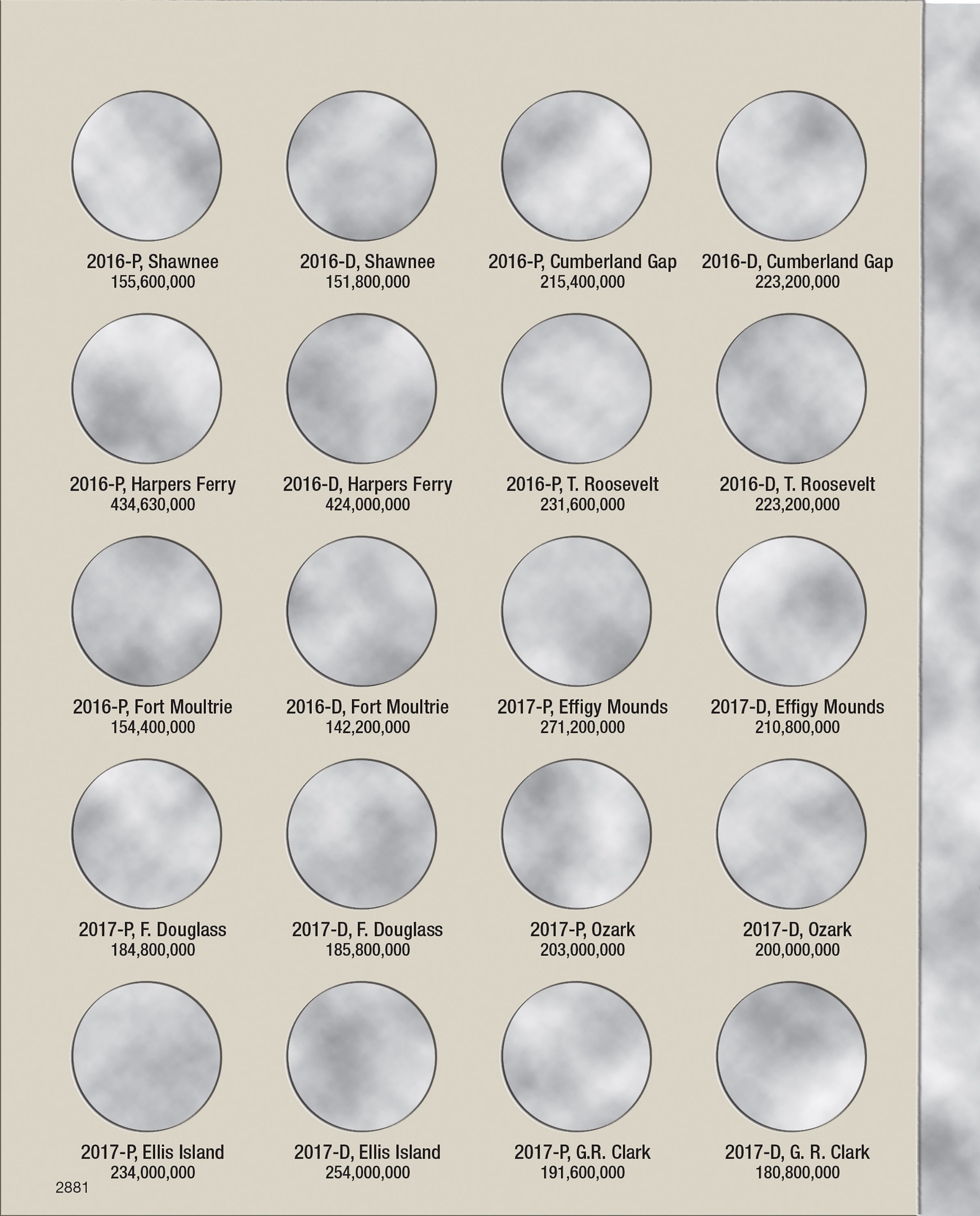 H.E. Harris® Coin Folder – National Park Quarters Collection #2: 2016-2021