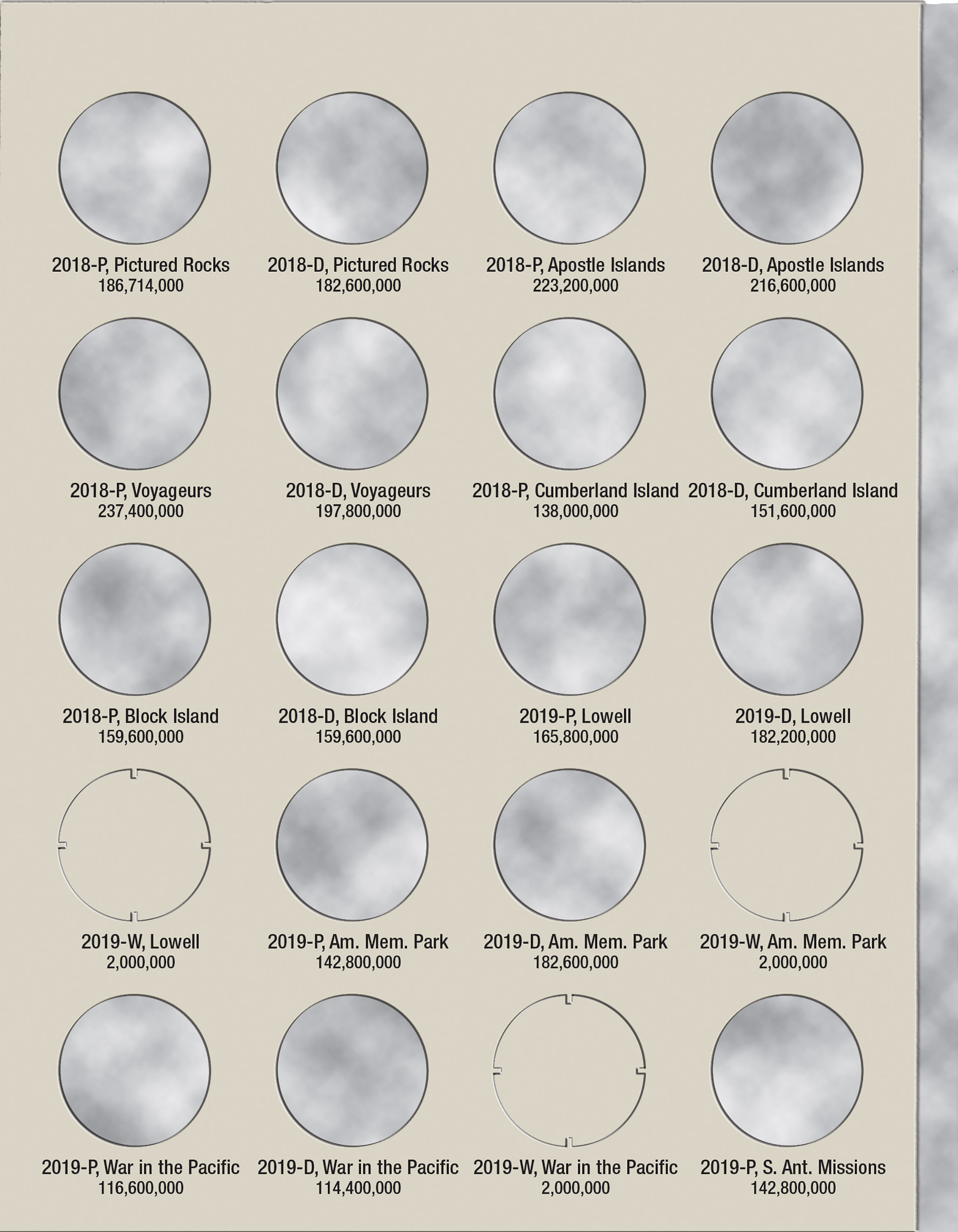 H.E. Harris® Coin Folder – National Park Quarters Collection #2: 2016-2021