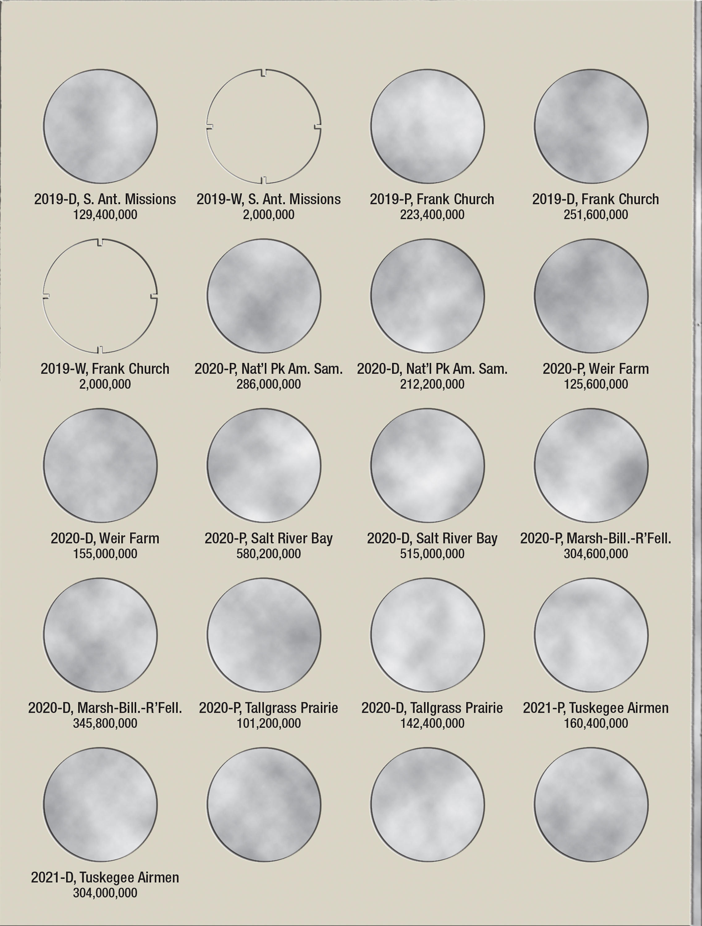 H.E. Harris® Coin Folder – National Park Quarters Collection #2: 2016-2021