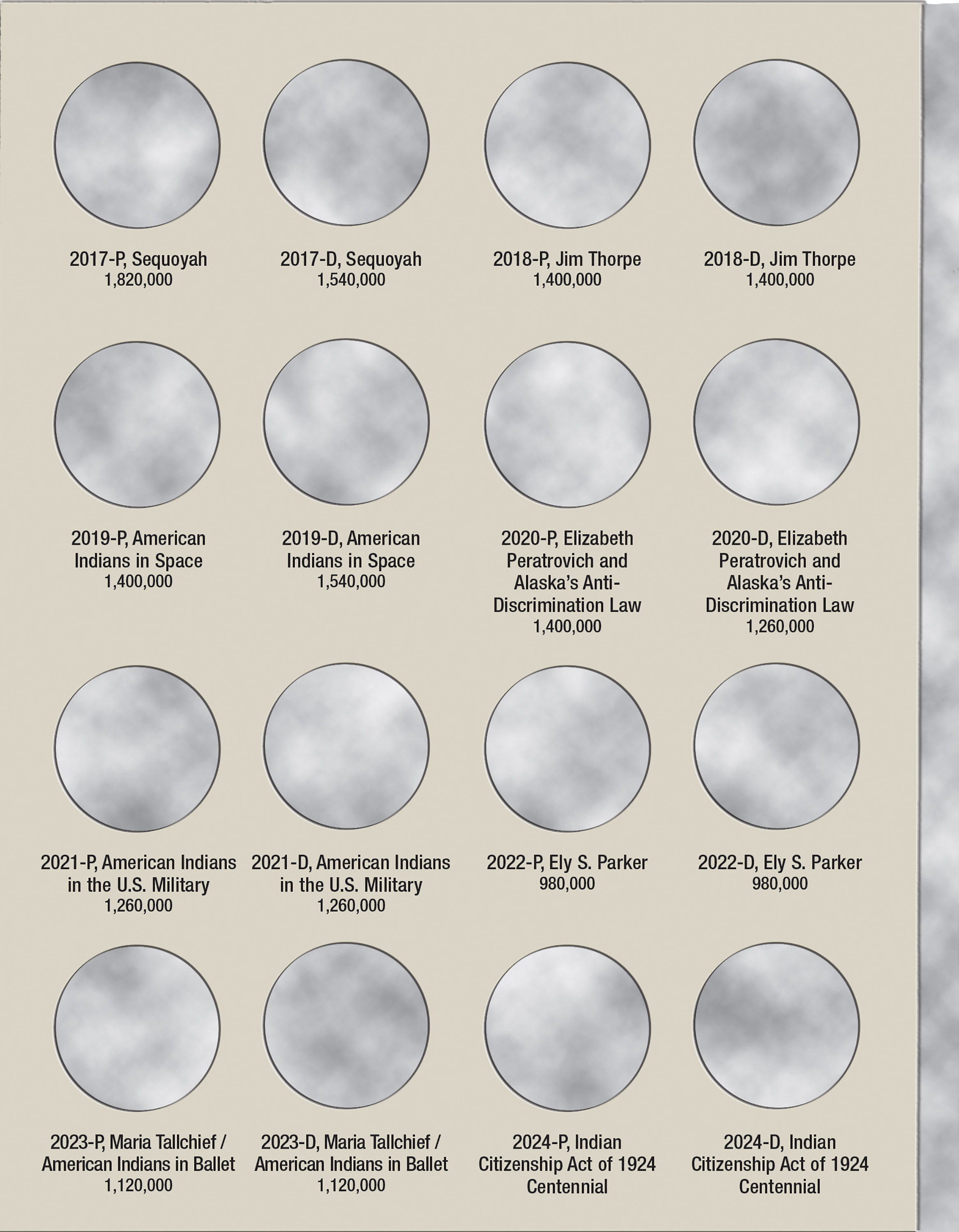 H.E. Harris® Coin Folder – Native American Dollars: Starting 2009