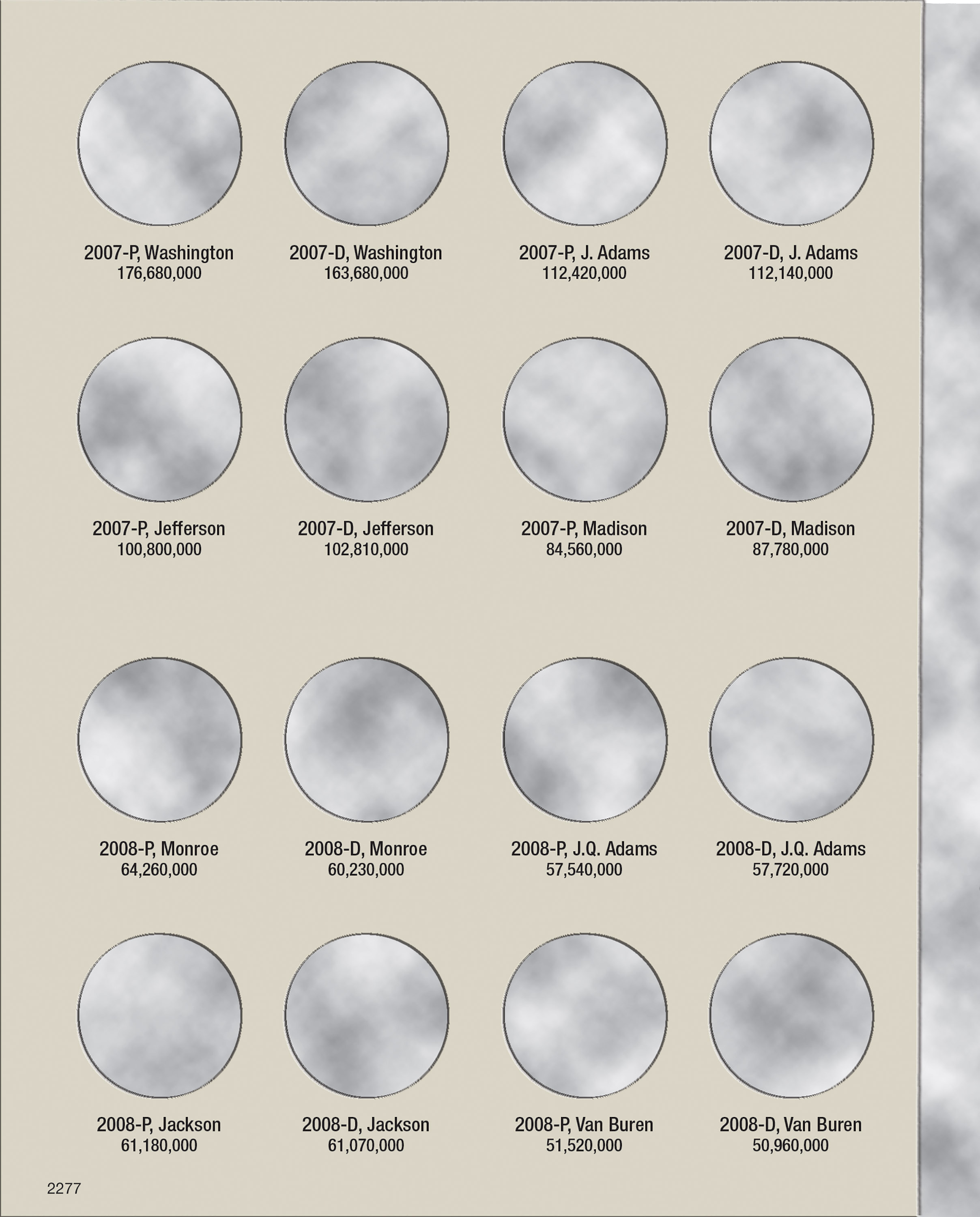 H.E. Harris® Coin Folder – Presidential Dollars Collection #1: 2007-2011 – P