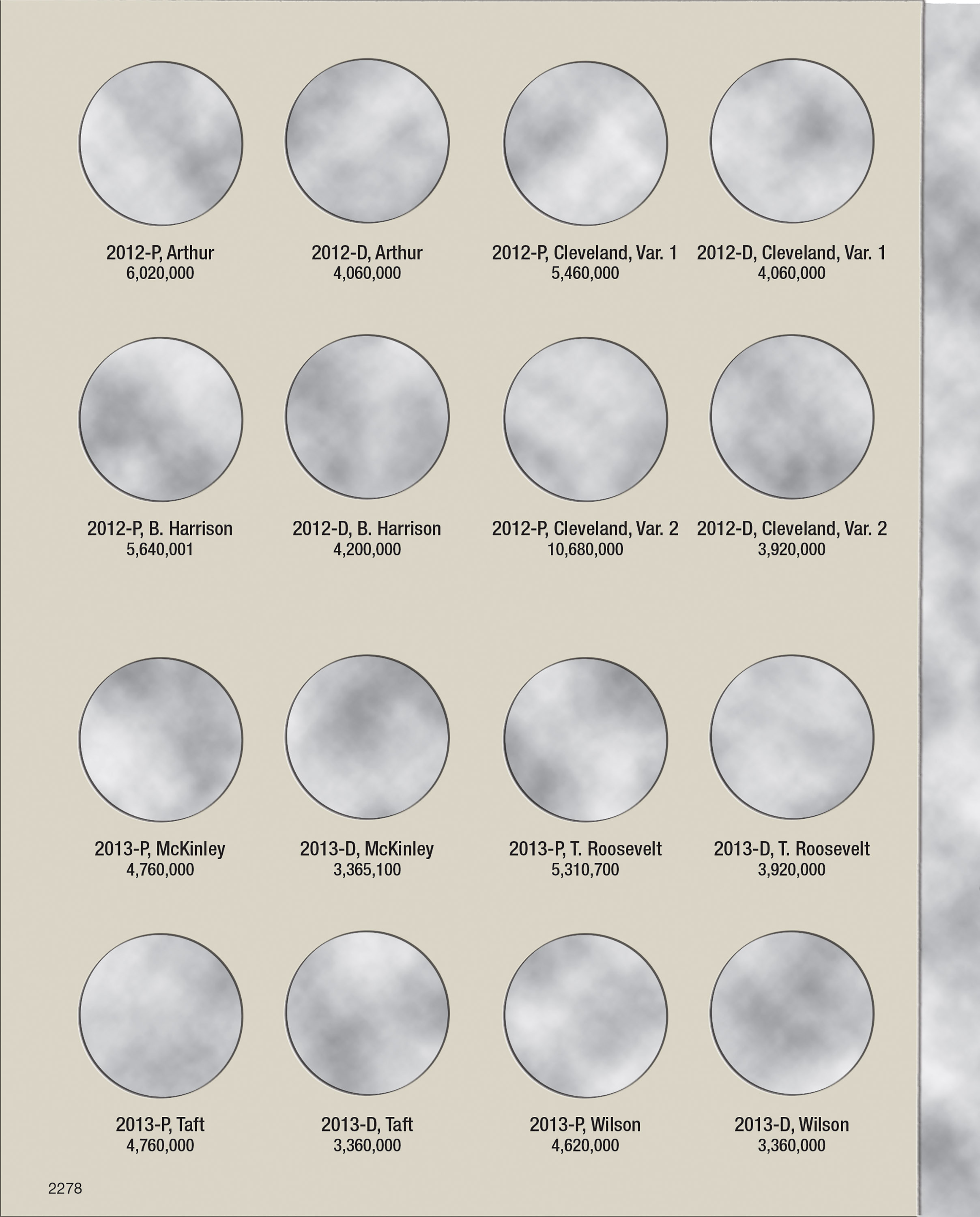 H.E. Harris® Coin Folder – Presidential Dollars Collection #2: Starting 2012