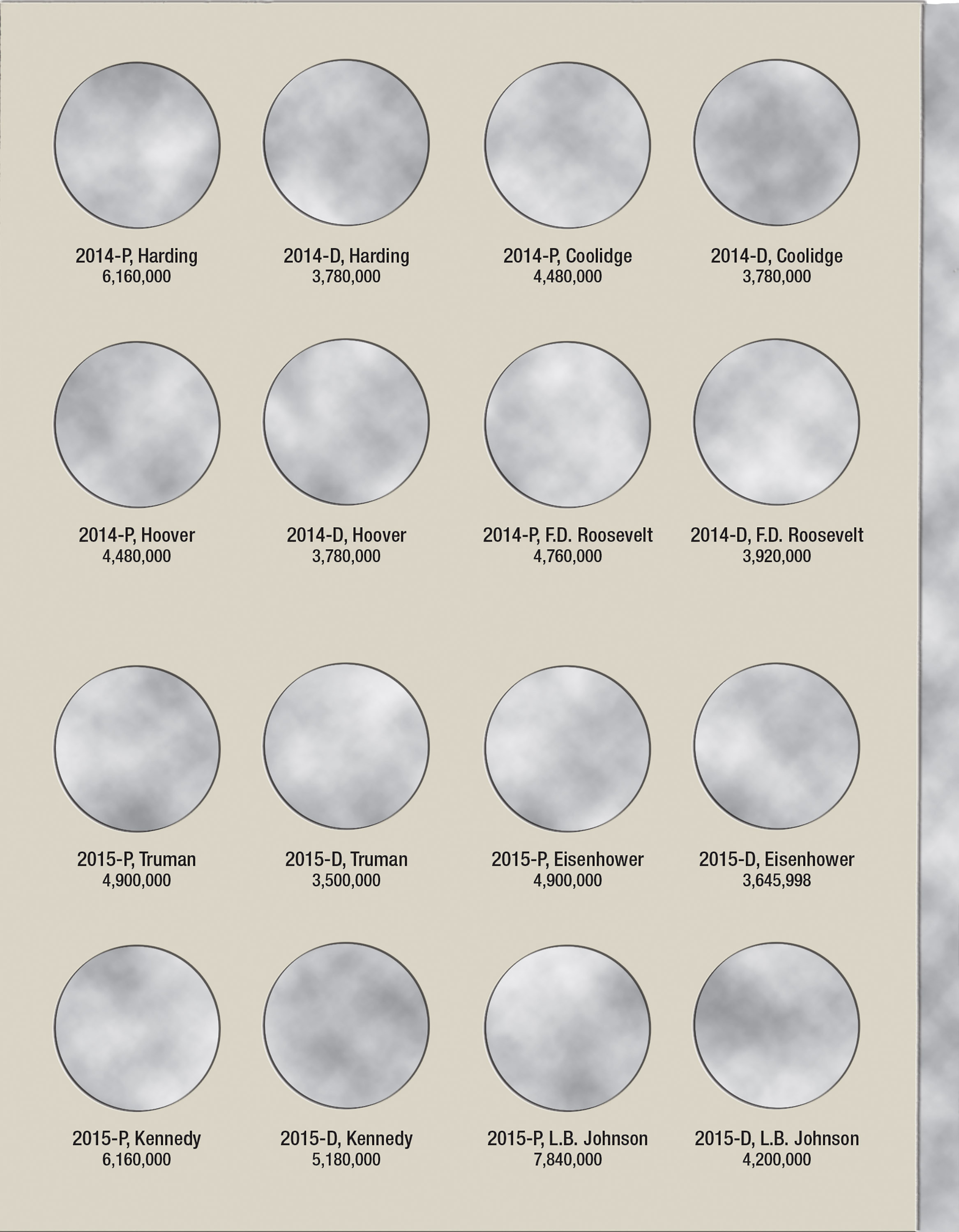 H.E. Harris® Coin Folder – Presidential Dollars Collection #2: Starting 2012