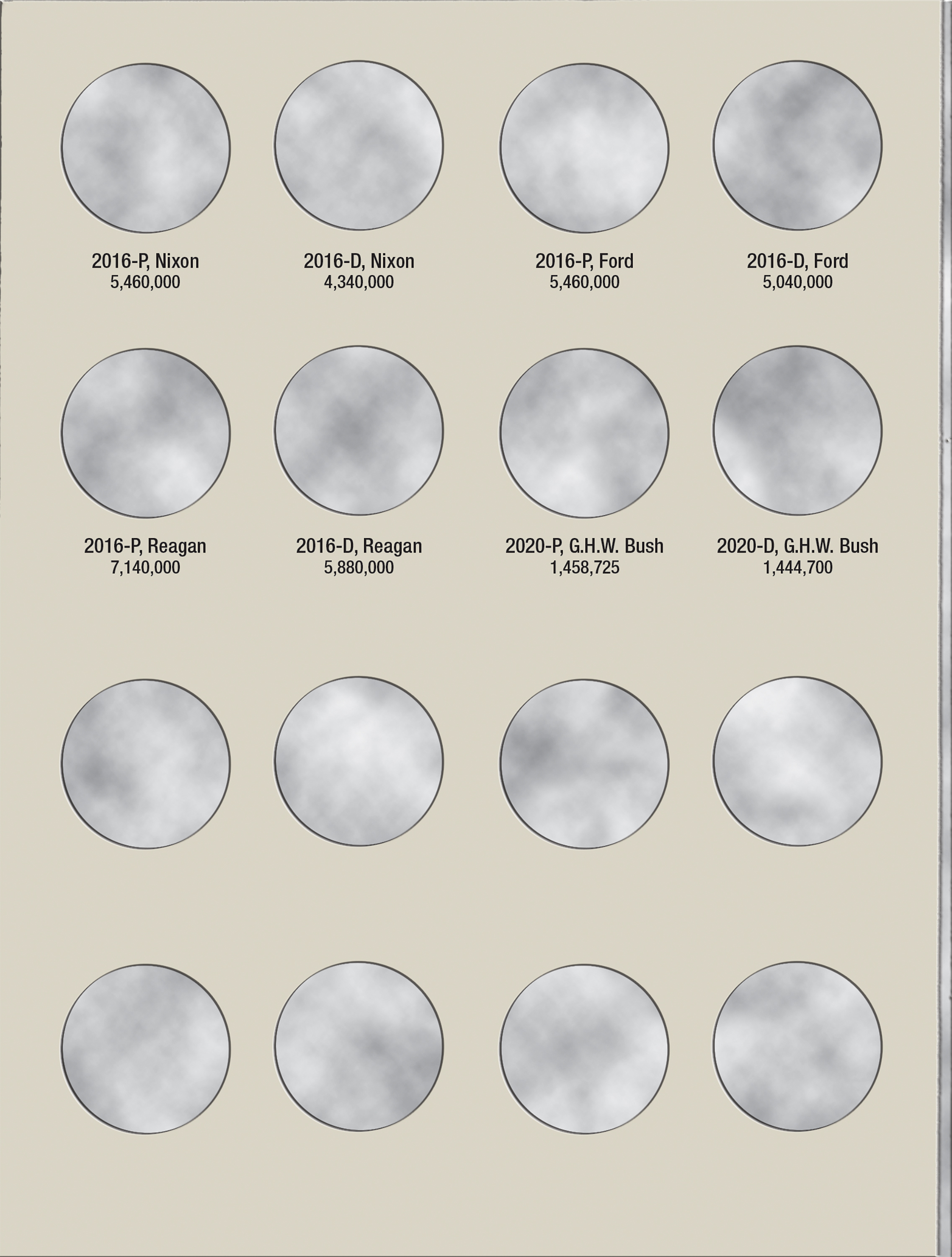 H.E. Harris® Coin Folder – Presidential Dollars Collection #2: Starting 2012