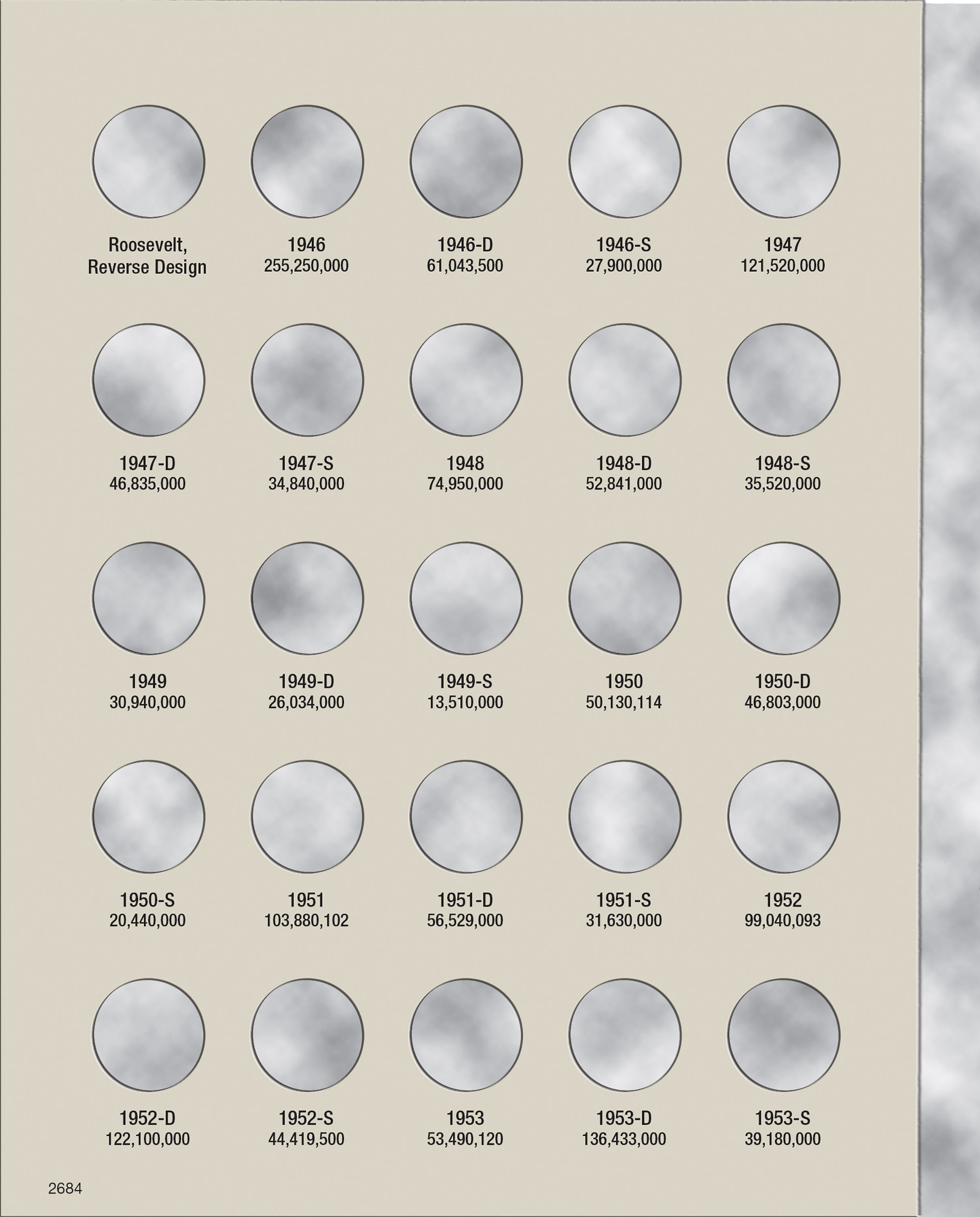 H.E. Harris® Coin Folder – Roosevelt Dimes Collection #1: 1946-1964