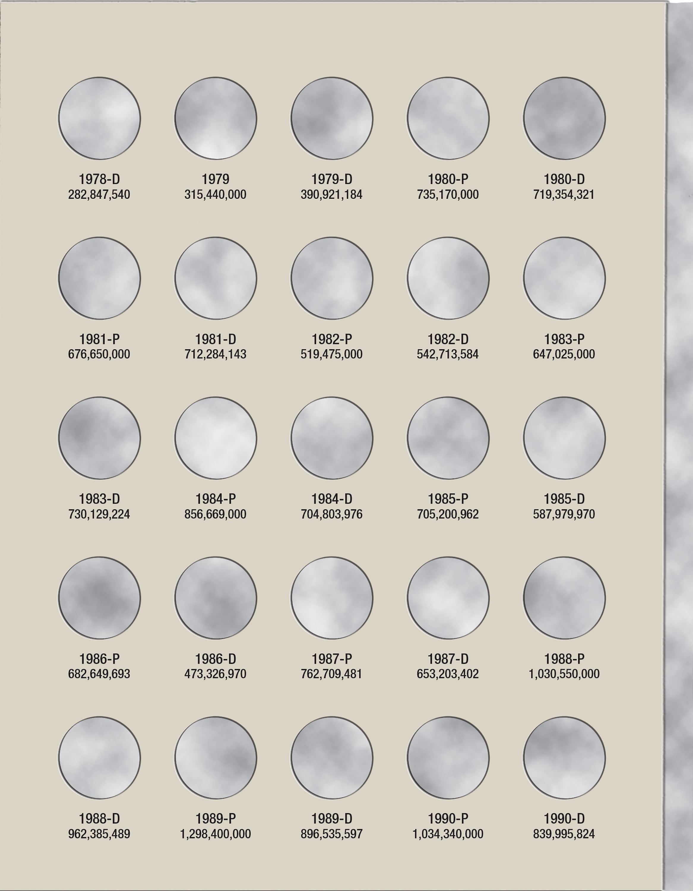 H.E. Harris® Coin Folder – Roosevelt Dimes Collection #2: 1965-1999