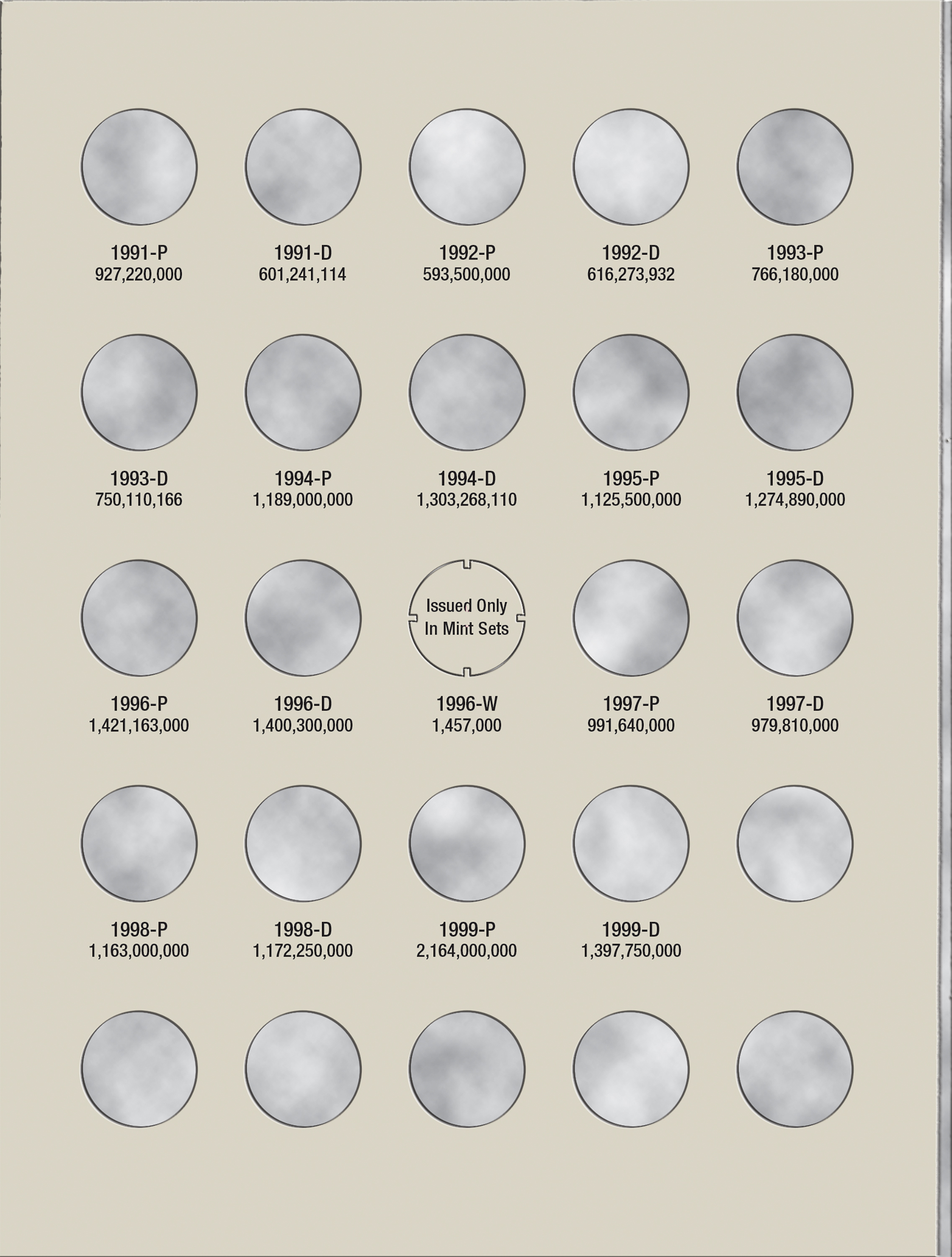 H.E. Harris® Coin Folder – Roosevelt Dimes Collection #2: 1965-1999