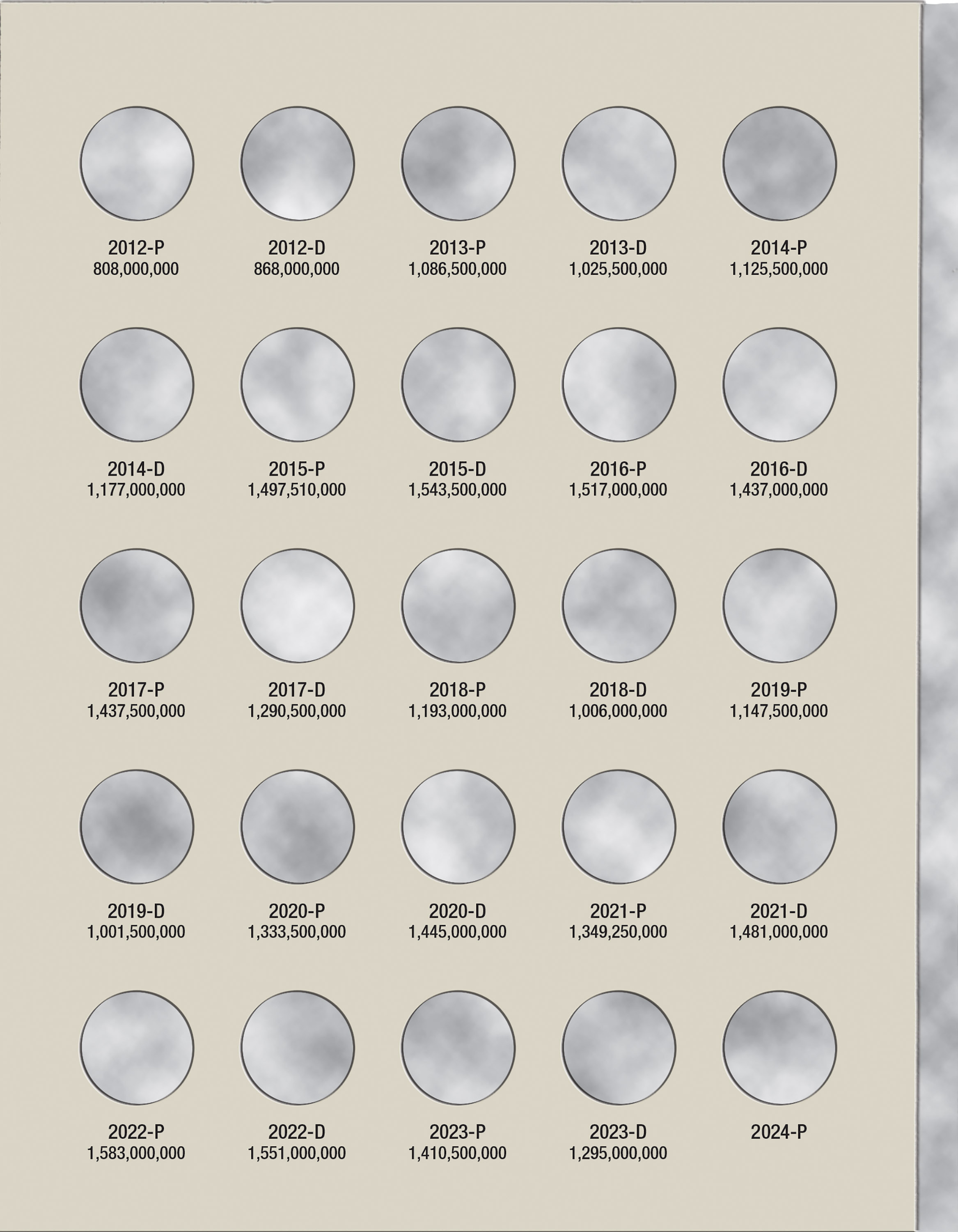H.E. Harris® Coin Folder – Roosevelt Dimes Collection #3: Starting 2000