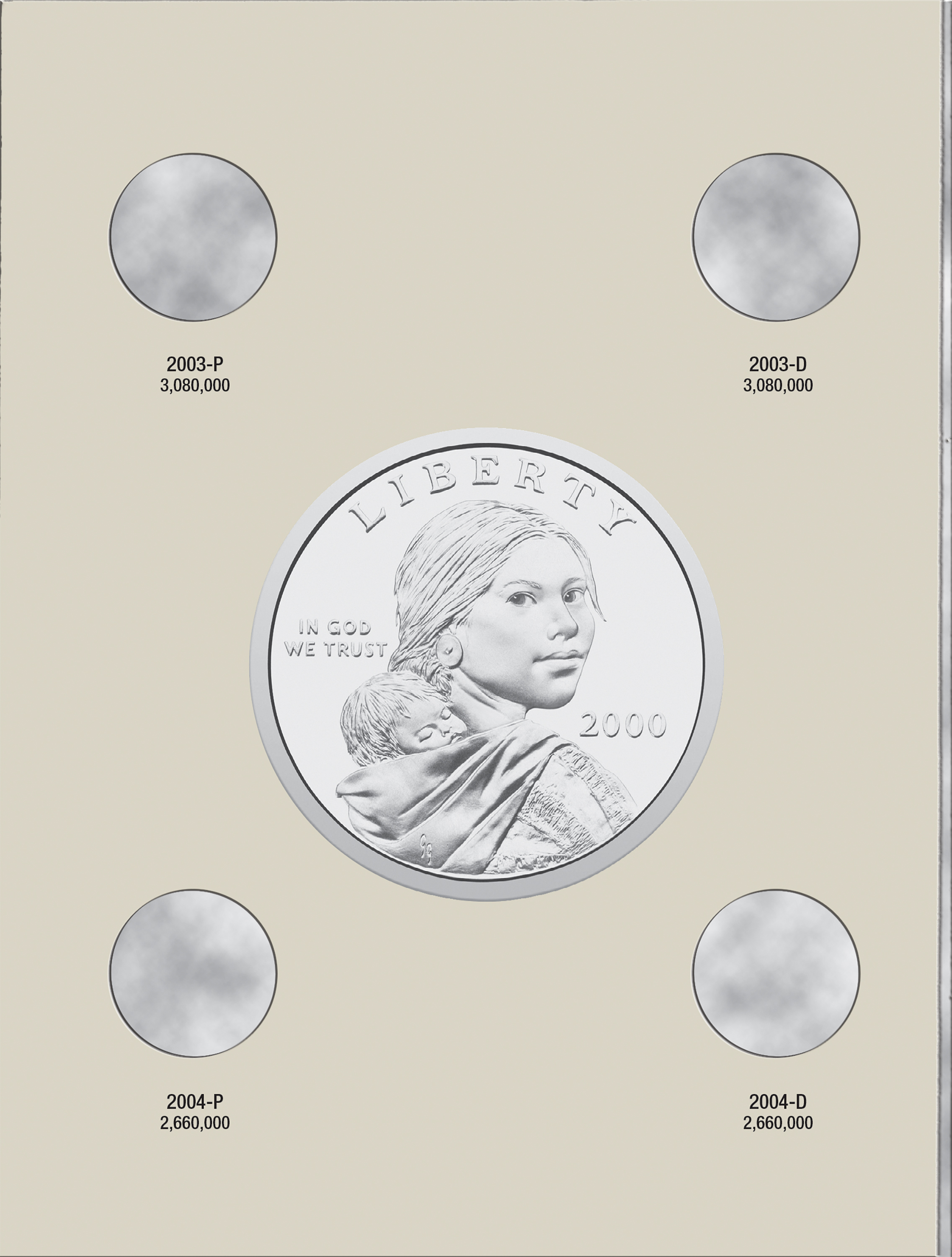 H.E. Harris® Coin Folder – Sacagawea Dollars Collection #1: 2000-2004