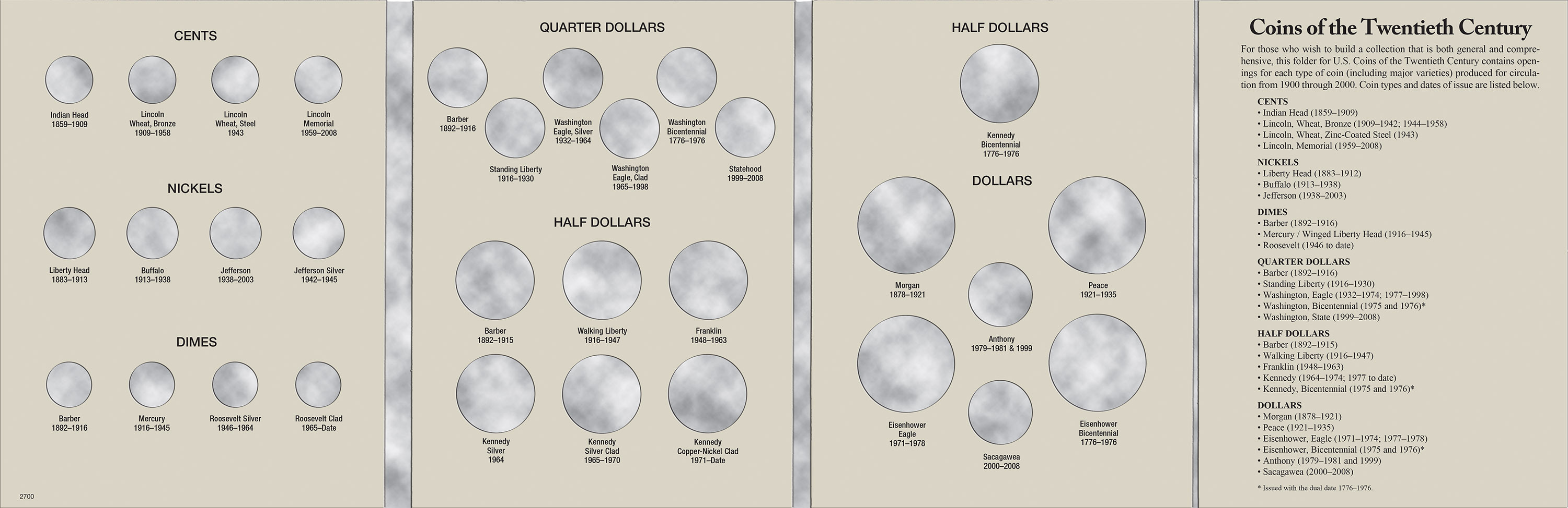 H.E. Harris® Coin Folder – U.S. 20th Century Type Collection