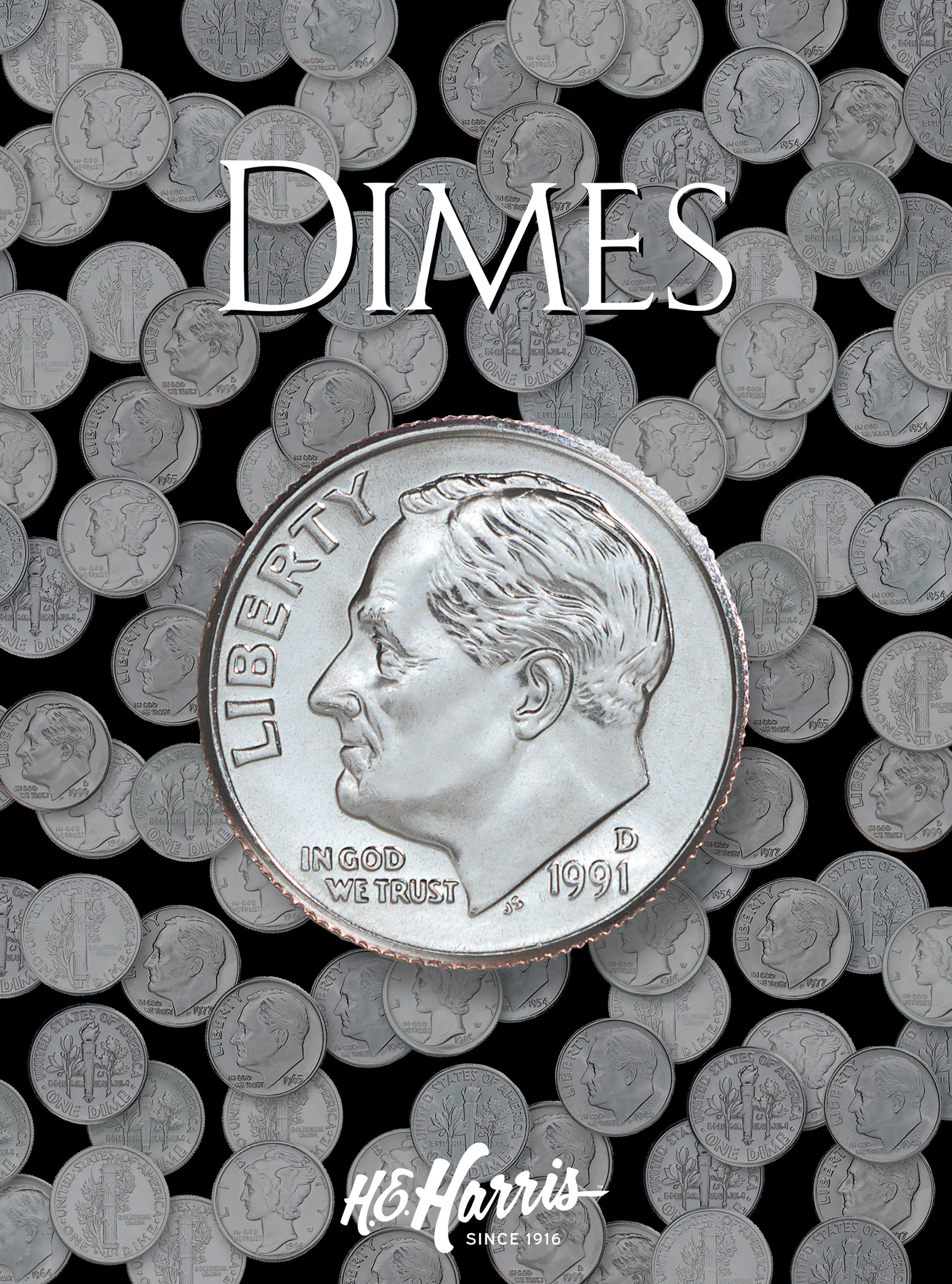 H.E. Harris® Coin Folder – U.S. Dimes: Plain, No Dates