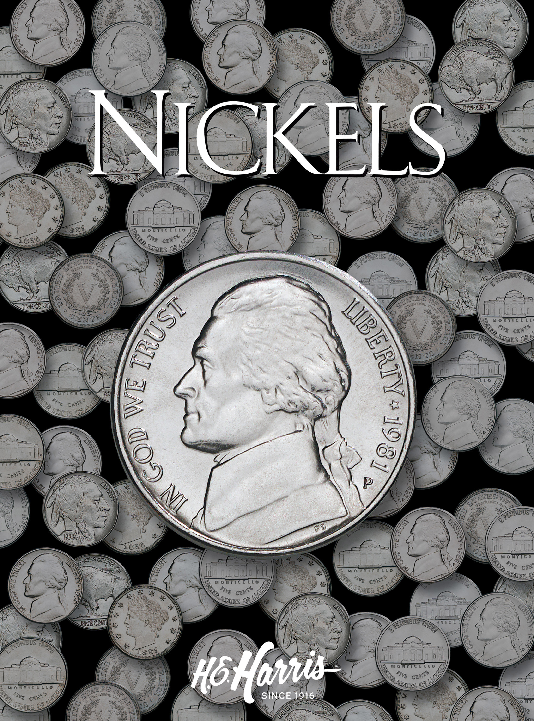 H.E. Harris® Coin Folder – U.S. Nickels: Plain, No Dates