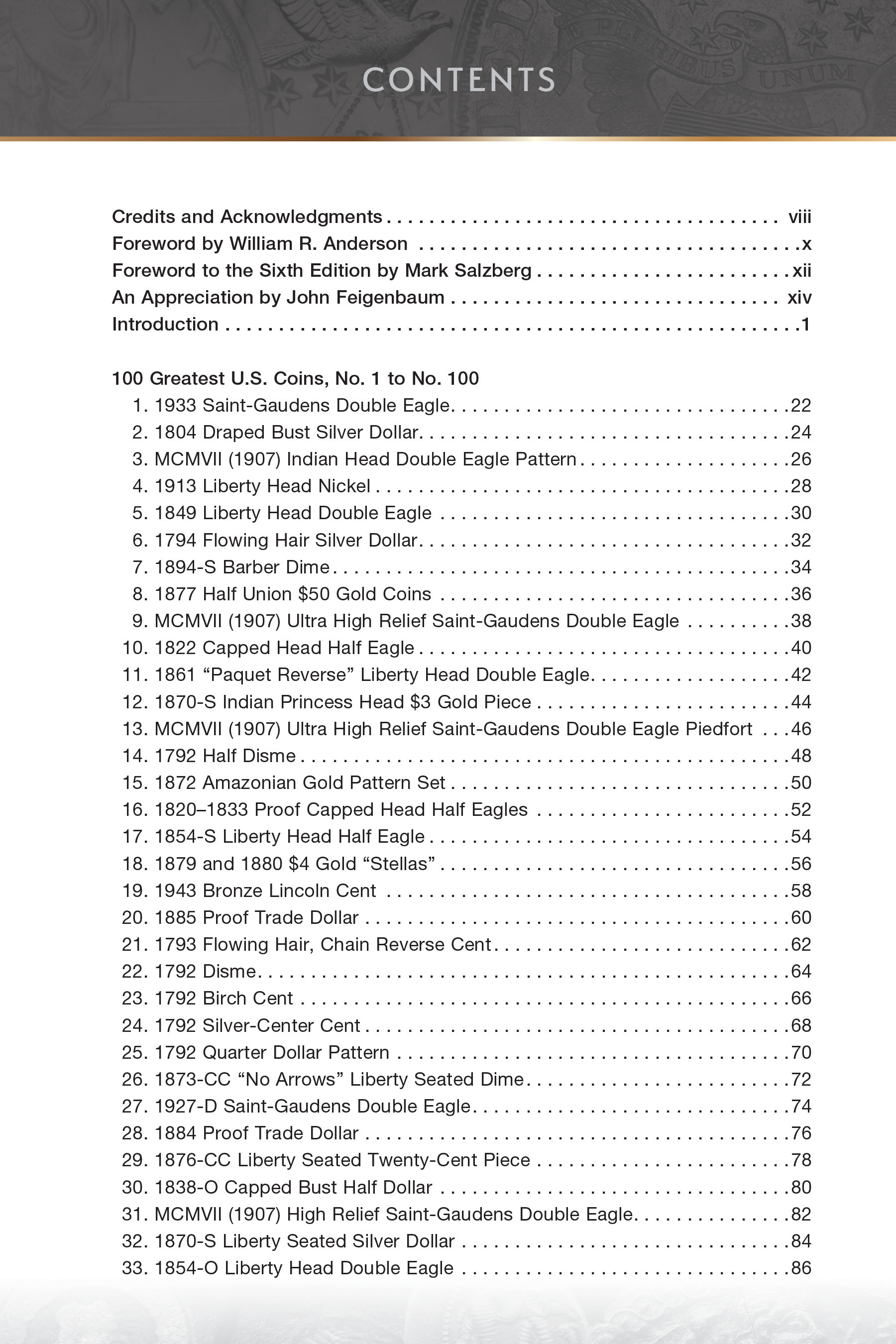 100 Greatest Series: 100 Greatest United States Coins