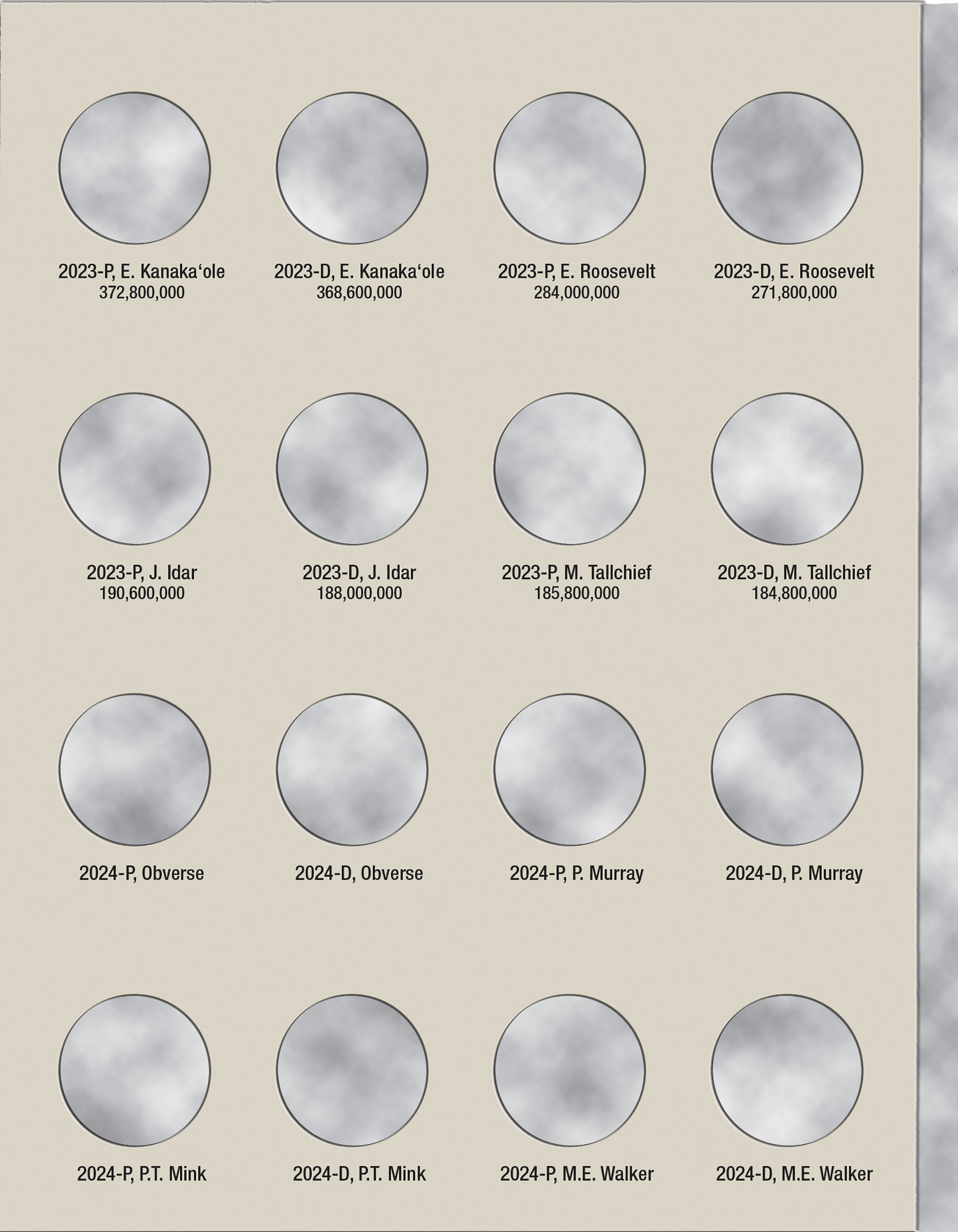 H.E. Harris® Coin Folder – Washington Quarters American Women Collection: 2022-2025 (P & D Mints)