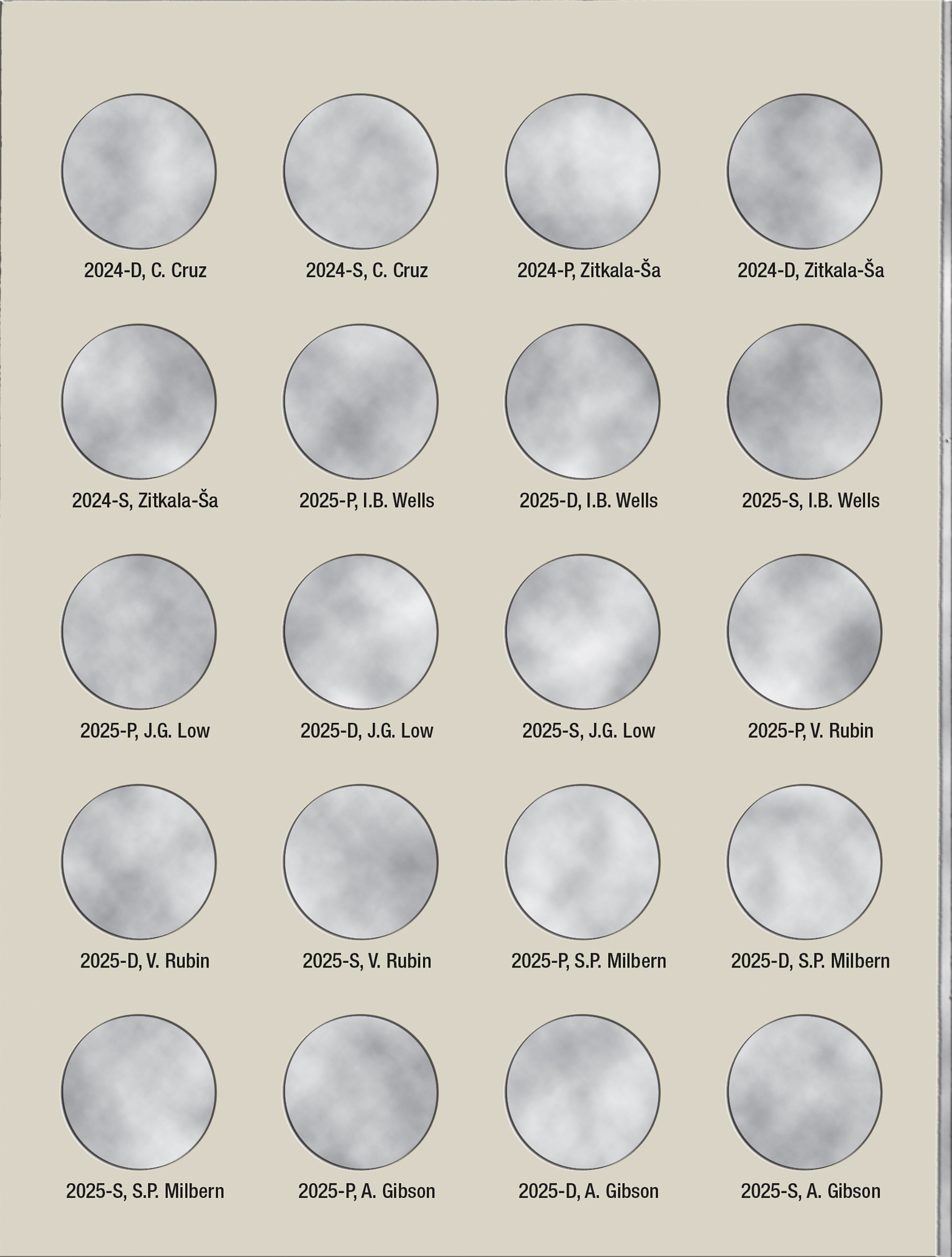 H.E. Harris® Coin Folder – Washington Quarters American Women Collection: 2022-2025 (P, D, & S Mints)