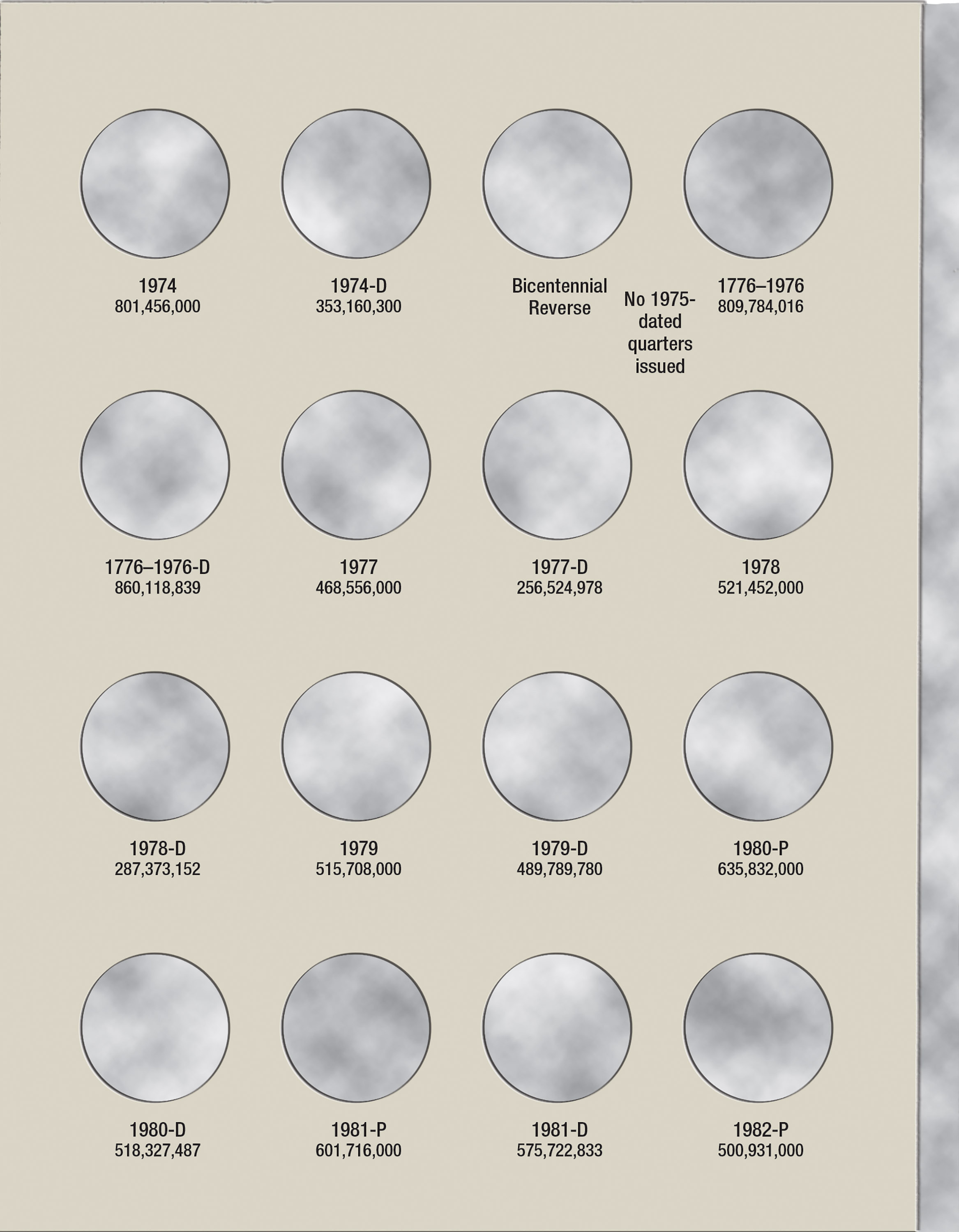 H.E. Harris® Coin Folder – Washington Quarters Collection #3: 1965-1987