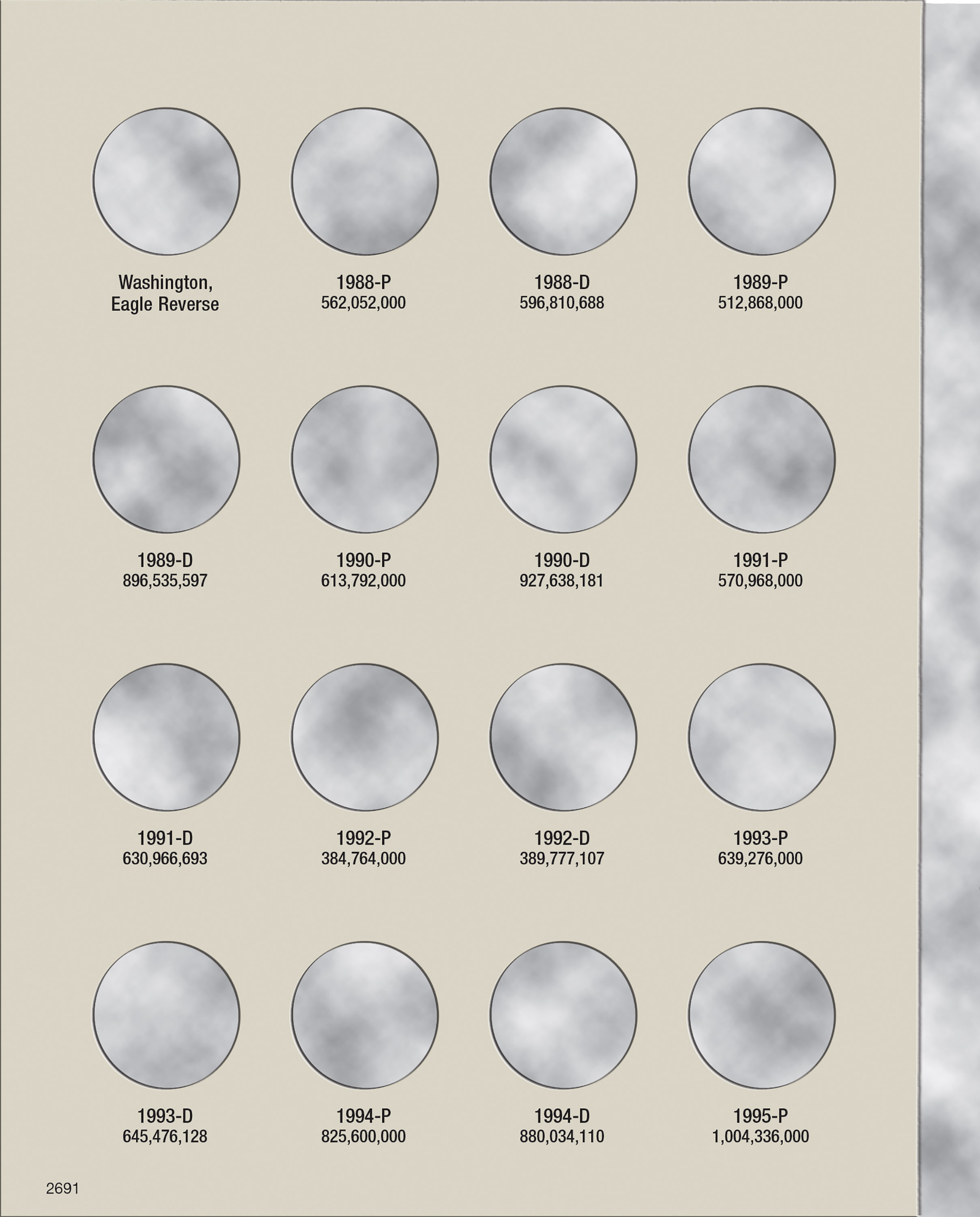 H.E. Harris® Coin Folder – Washington Quarters Collection #4: 1988-1998