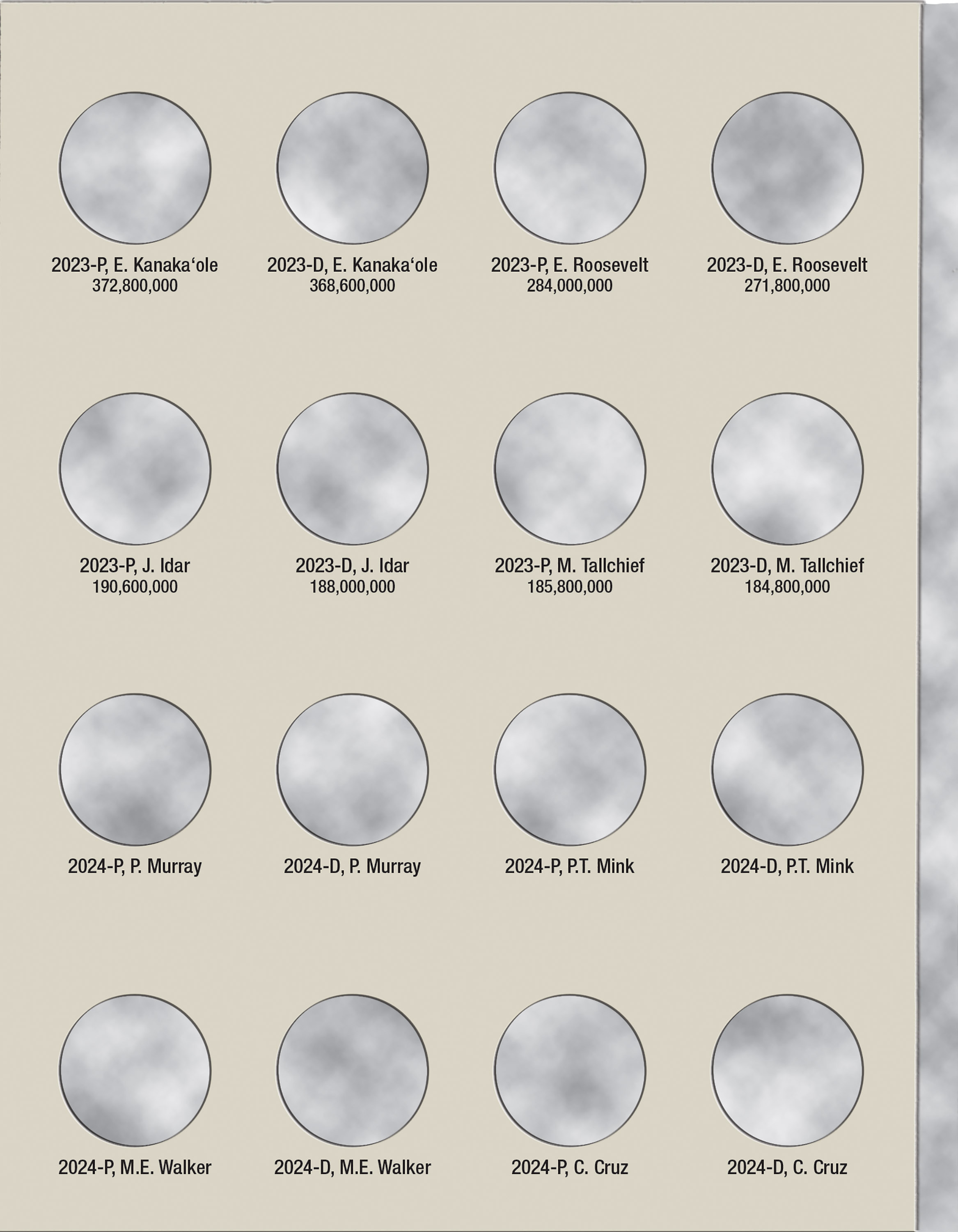H.E. Harris® Coin Folder – Washington Quarters Crossing the Delaware & American Women Collection: 2021-2025