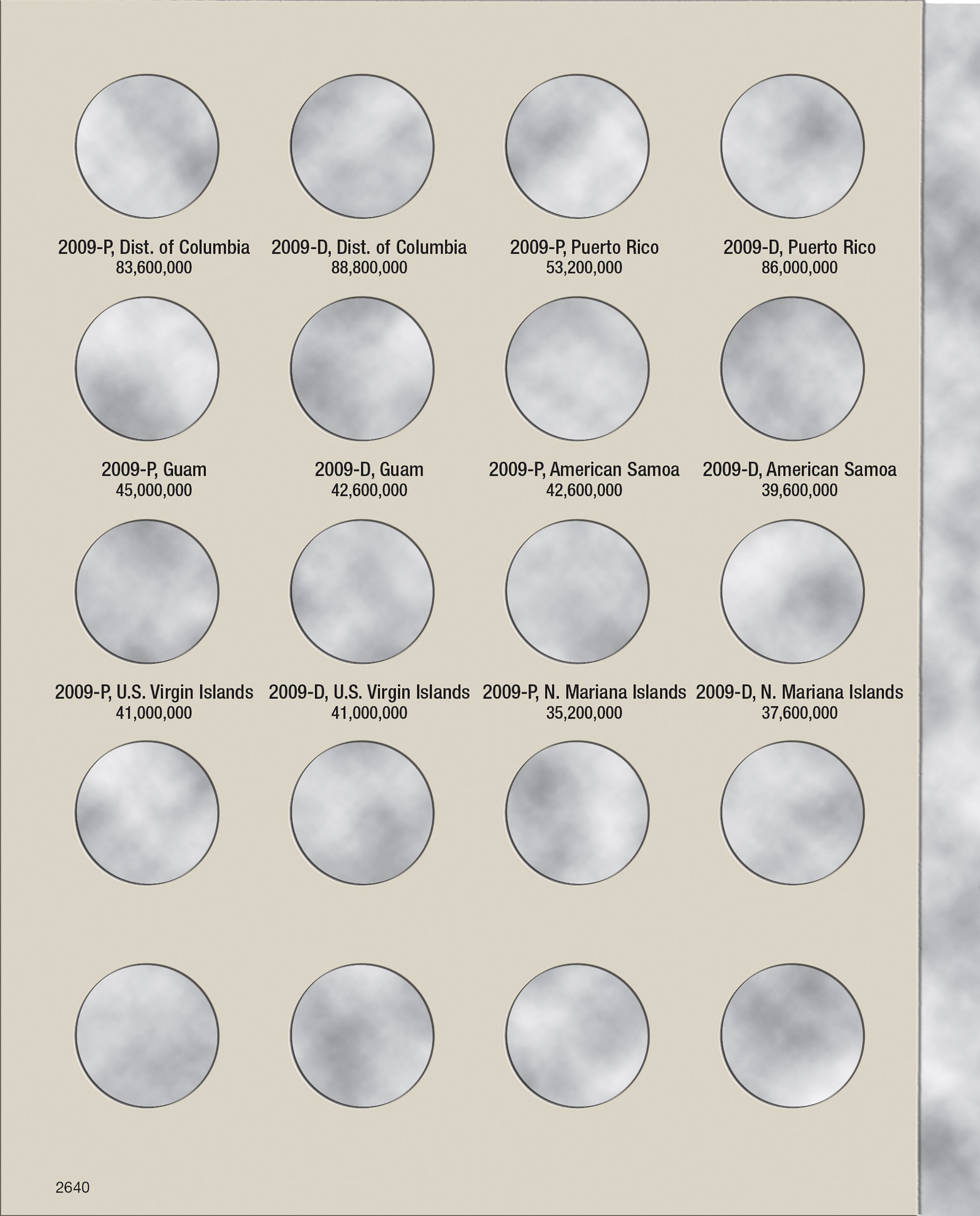 H.E. Harris® Coin Folder – Washington Quarters D.C. & Territories Collection #3: 2009
