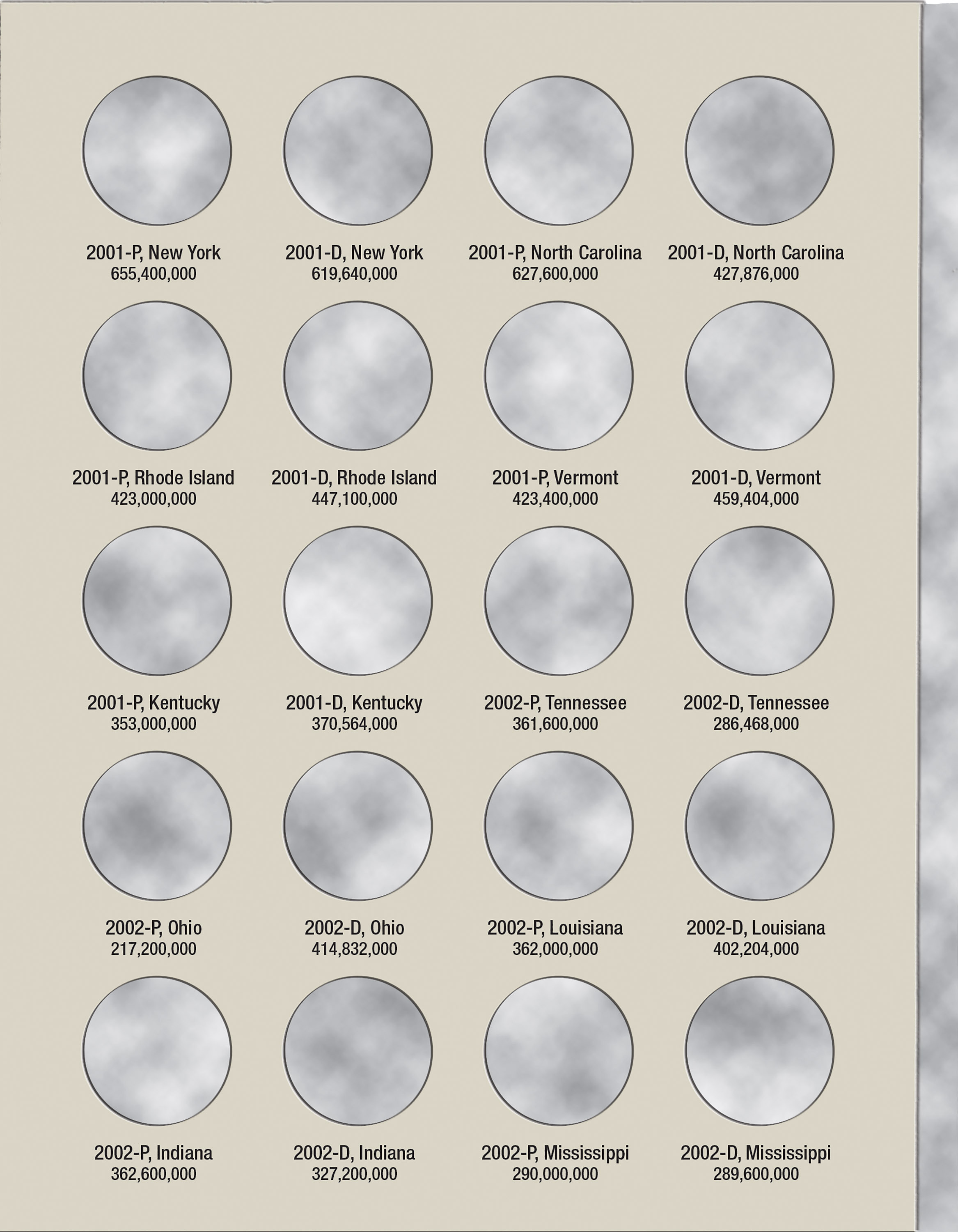 H.E. Harris® Coin Folder – Washington Quarters Statehood Collection #1: 1999-2003
