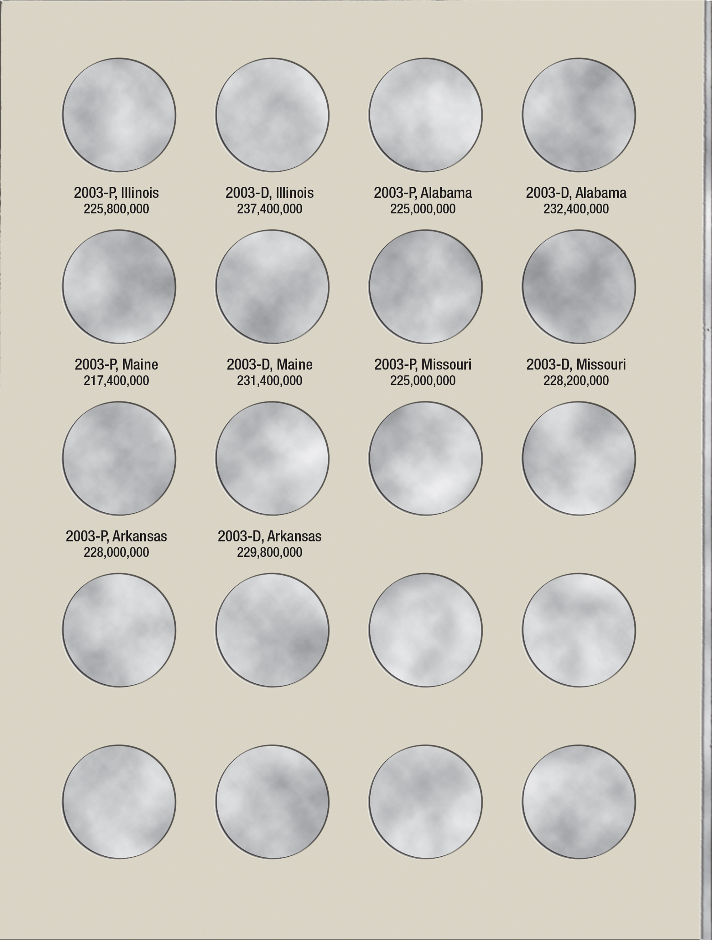 H.E. Harris® Coin Folder – Washington Quarters Statehood Collection #1: 1999-2003