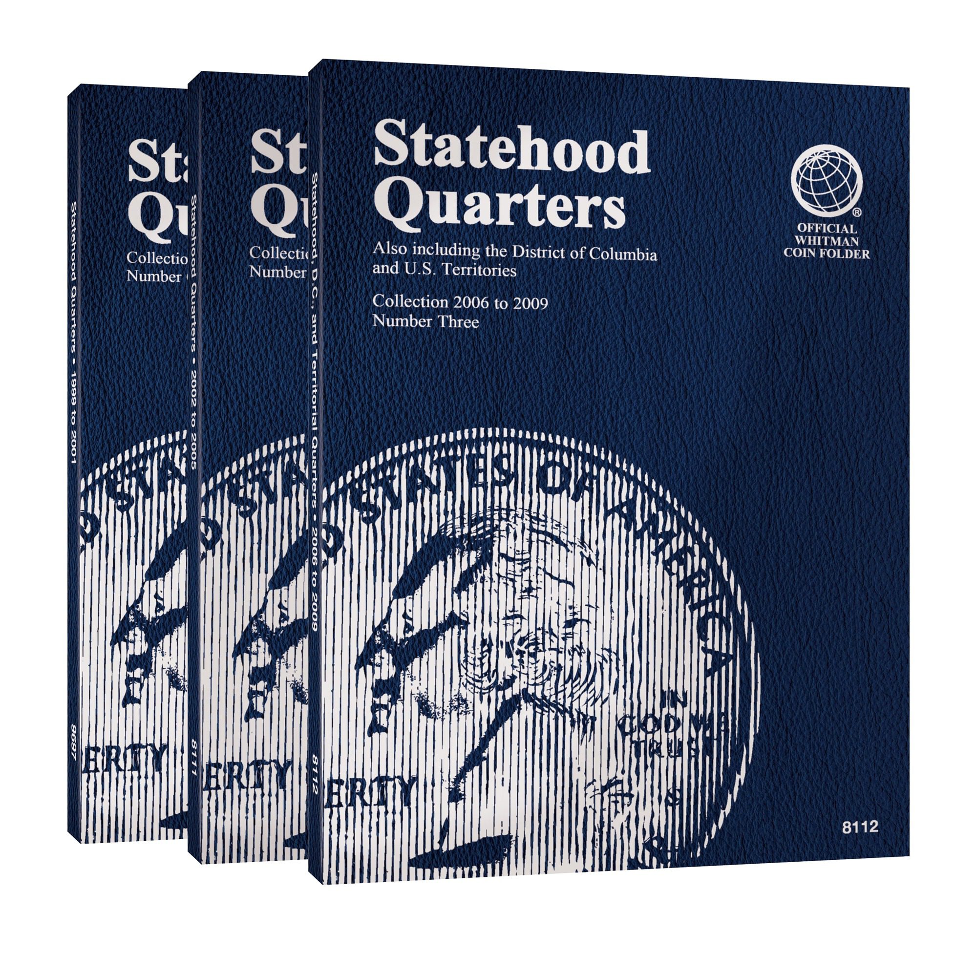 Official Whitman® Coin Folder 3-Volume Set – Statehood Quarters Complete Collection: 1999–2009