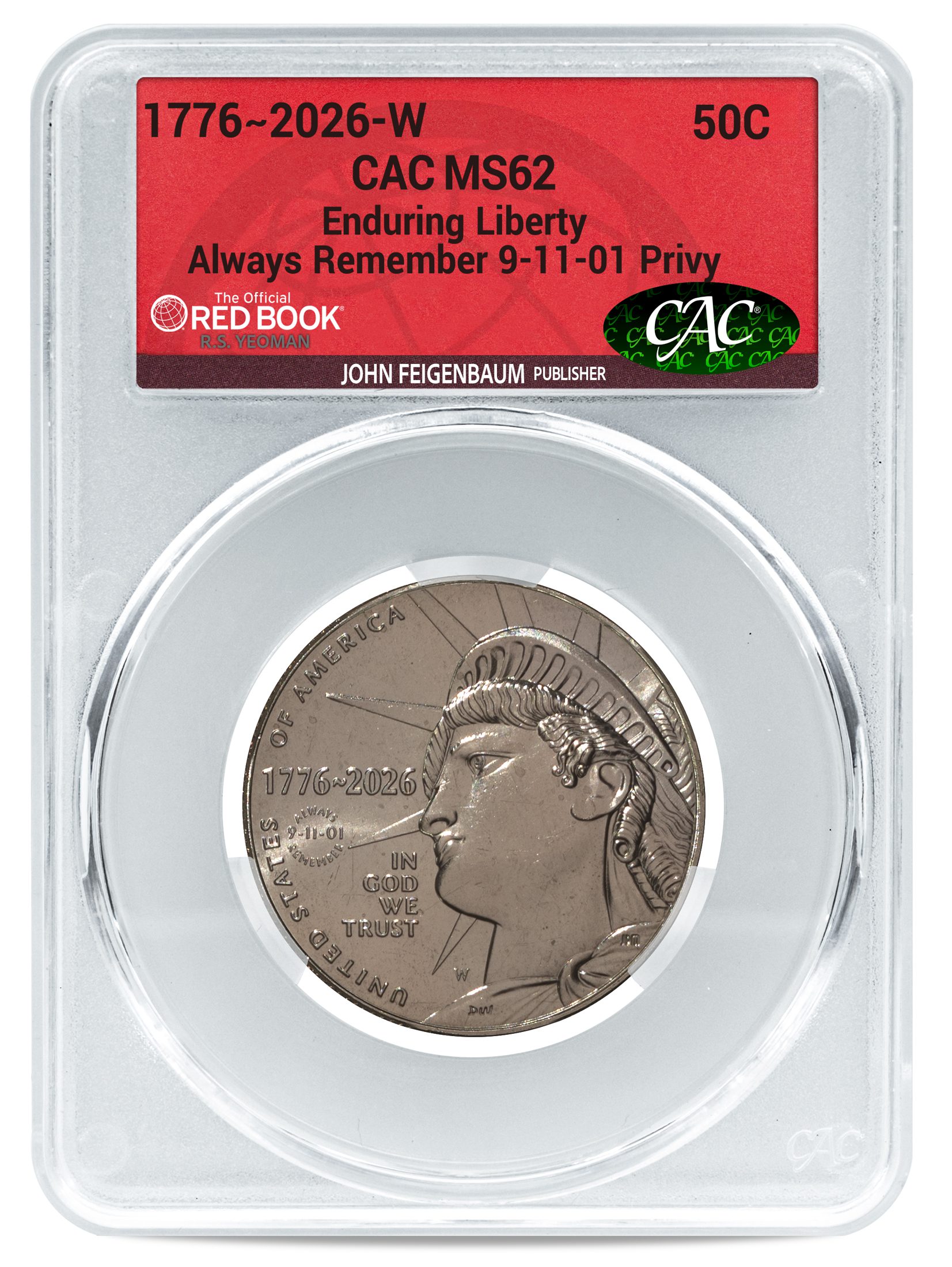 Red Book Numbers 1776~2026-W Enduring Liberty Always Remember 9-11-01 Privy Half Dollar ...