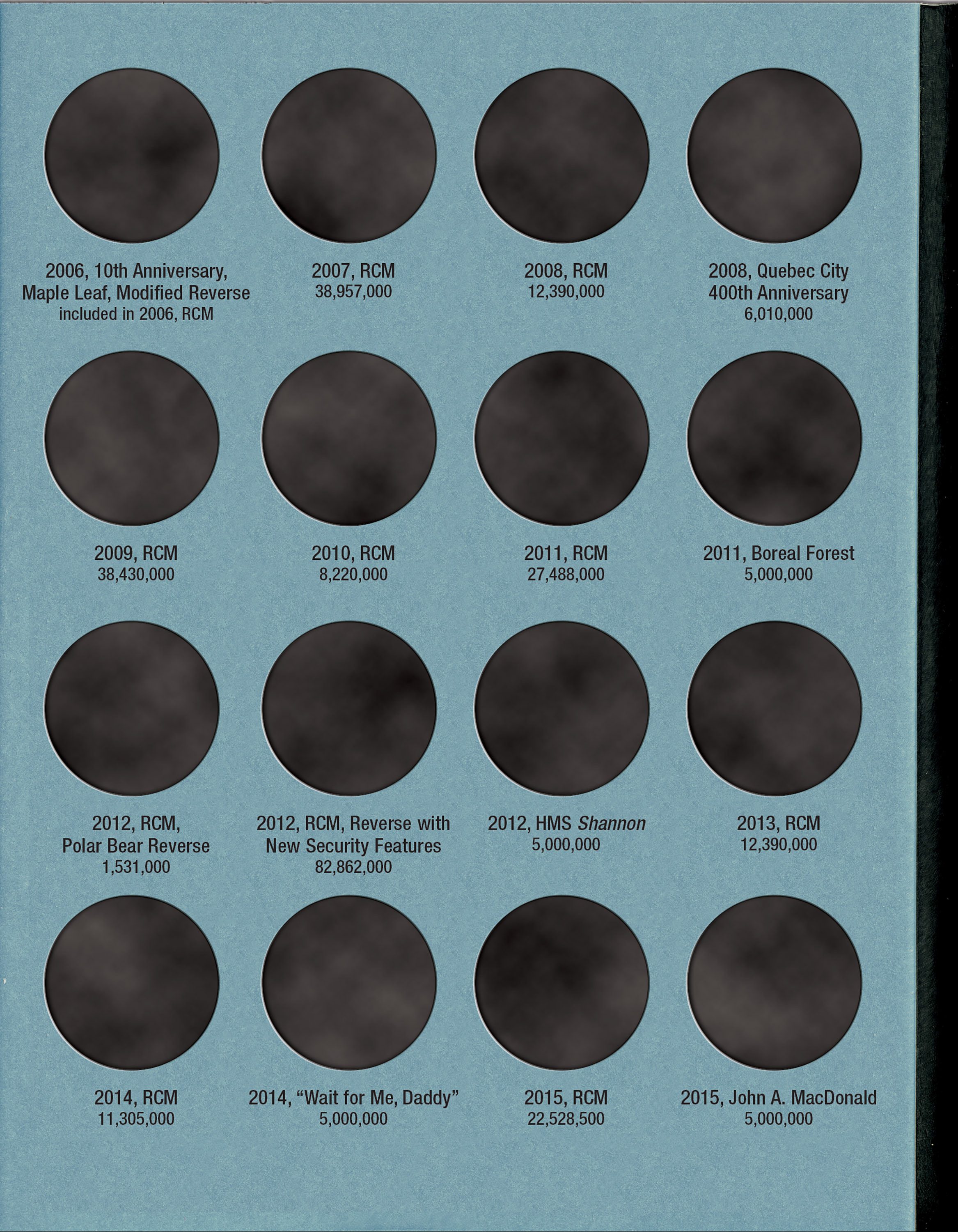 Official Whitman® Coin Folder – Canada Two-Dollars (Toonies) Collection #1: 1996-2019