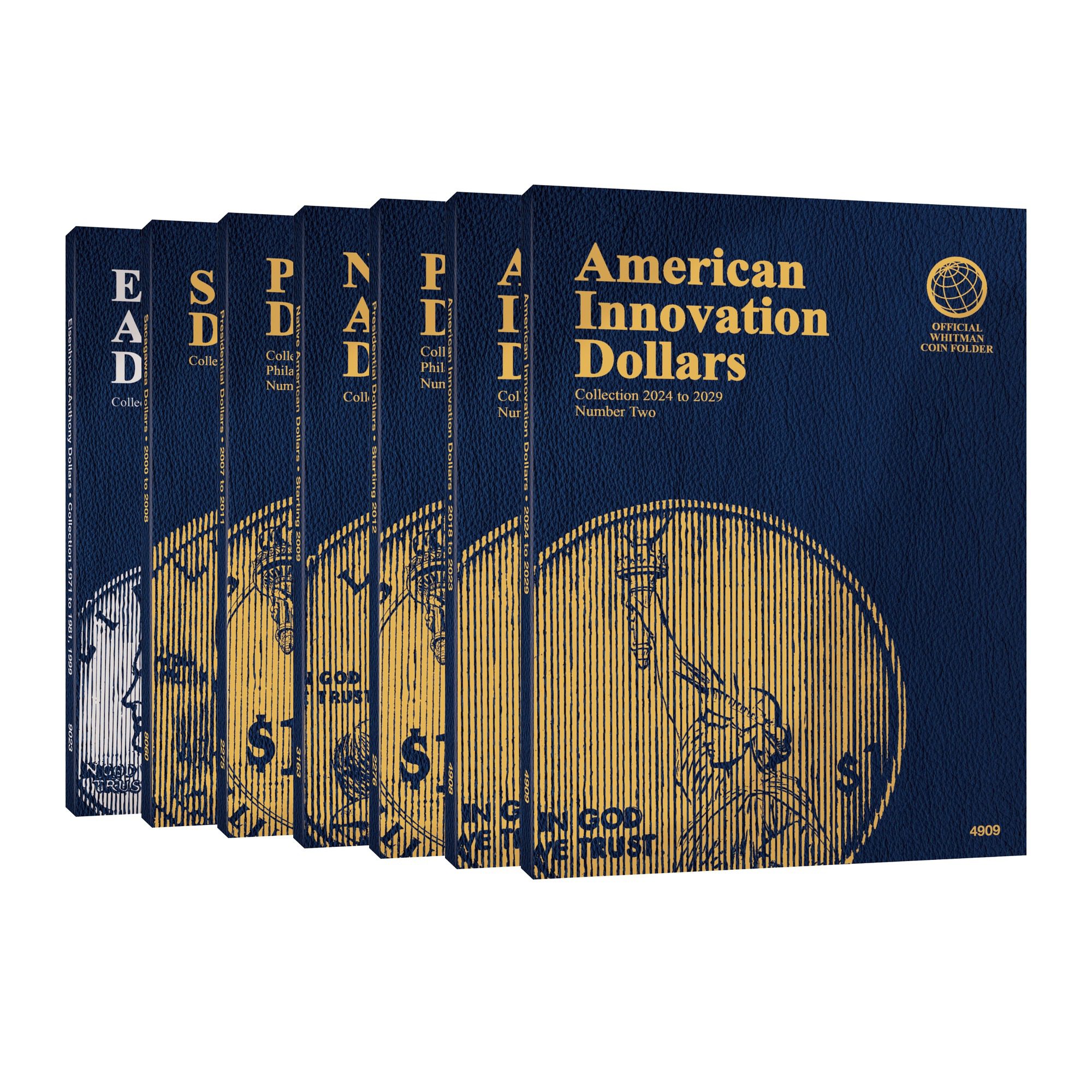 Official Whitman® Coin Folder 7-Volume Set – Modern U.S. Dollars Complete Collection: 1971 to Date