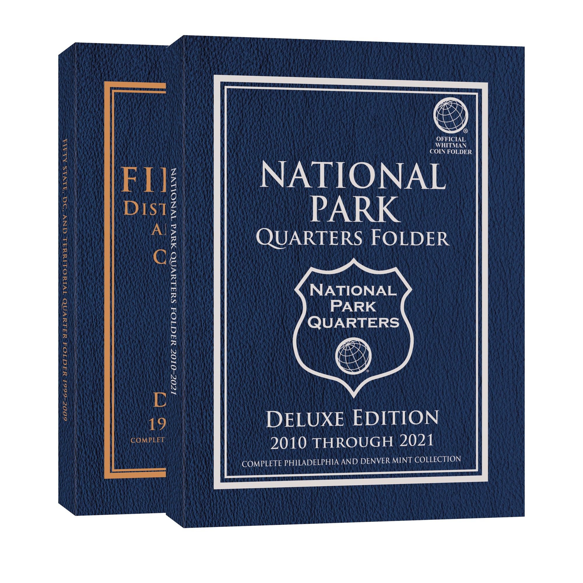 Official Whitman® Deluxe Coin Folder 2-Volume Set – Statehood, D.C., Territories & National Park Quarters: 1999–2021